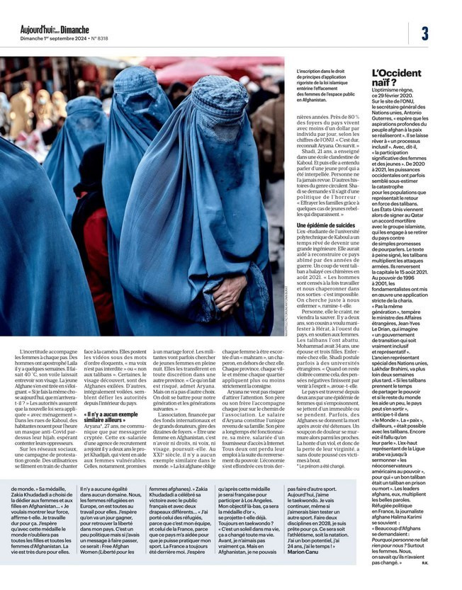 Le Parisien, 1 septembre 2024