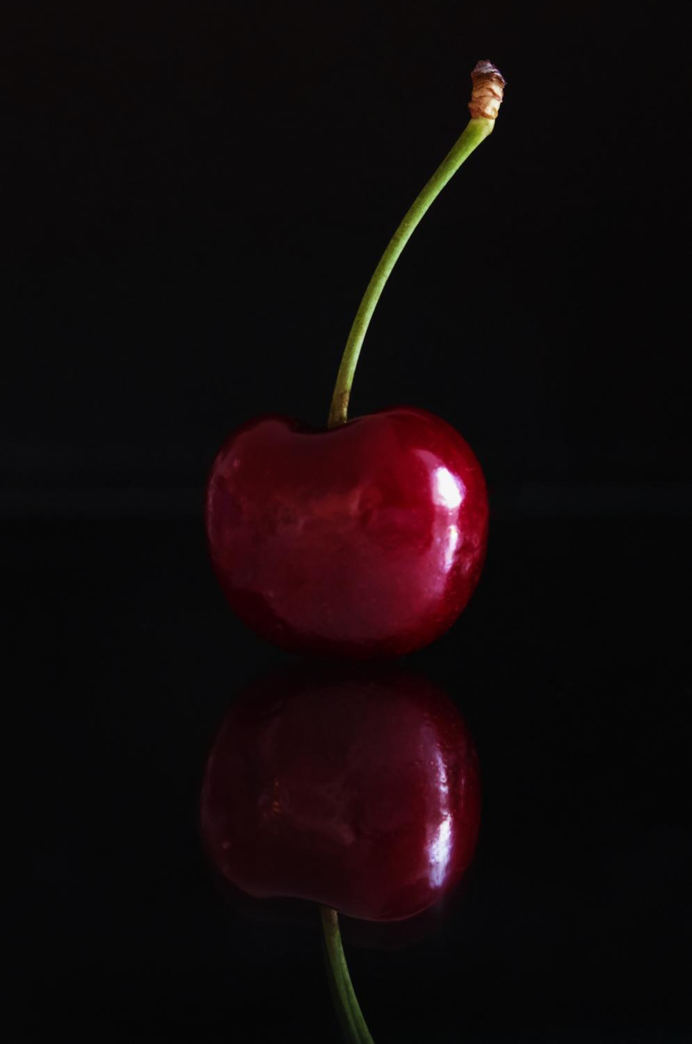 cherry on black