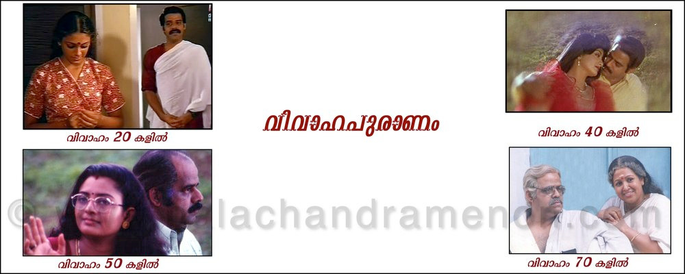 A flashback into images from the career of Balachandra Menon. Balachandra Menon