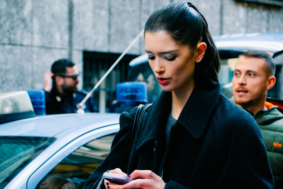 Street style in Milan. Milano Fashion Week