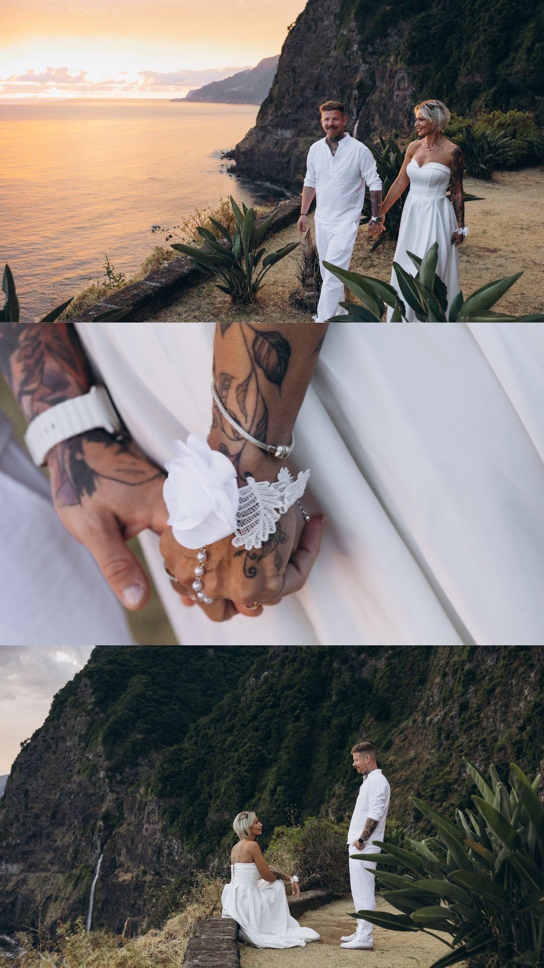 After Wedding Photoshoot at Seixal Beach, Madeira. Fotógrafa na Madeira para casais, pedidos de casamento, elopements e casamentos íntimos | Tatiana