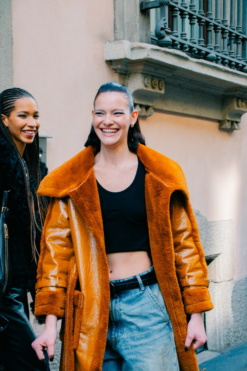 Street style in Milan. Milano Fashion Week