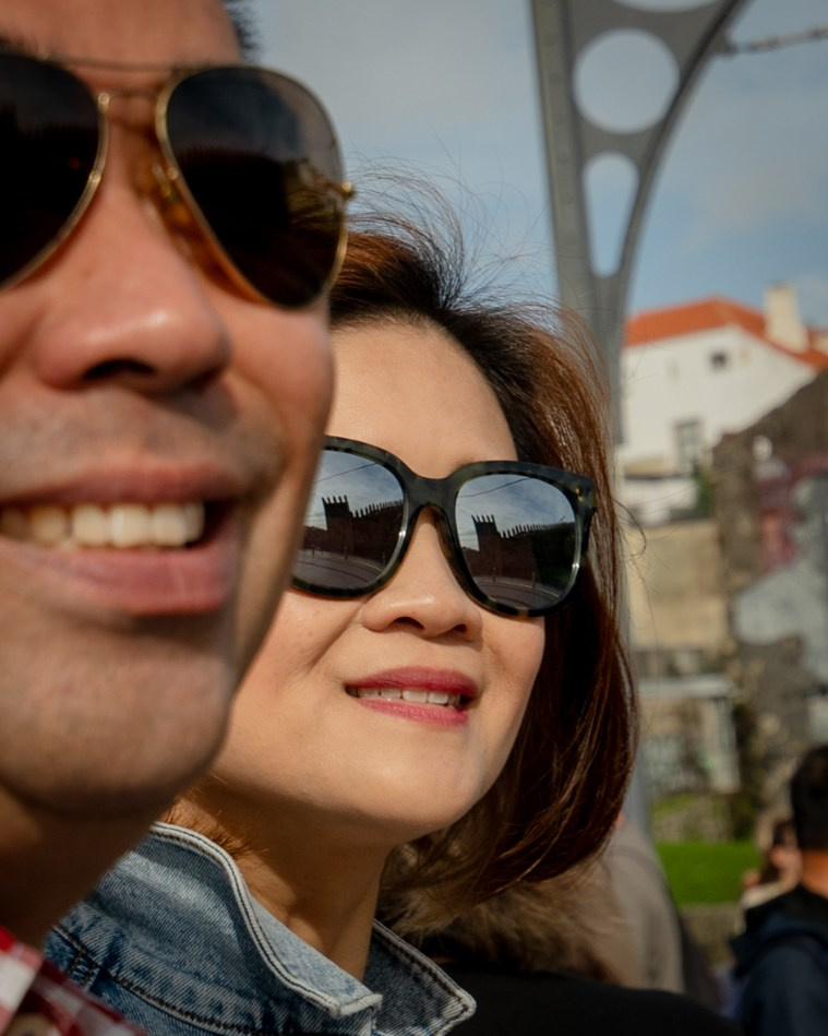 YOKE and ALFRED. Walking in Porto after the rain. Anastasiia Antoniuk portrait, family and couple photographer, Portugal
