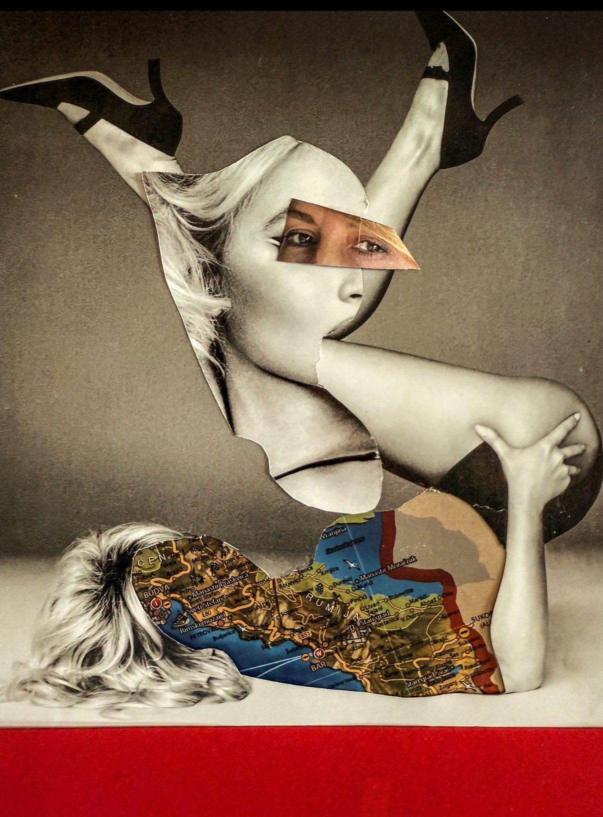 My collage is exhibited at the Art Salon in Kyiv. Photographer, photo artist Alena Novgorodtseva
