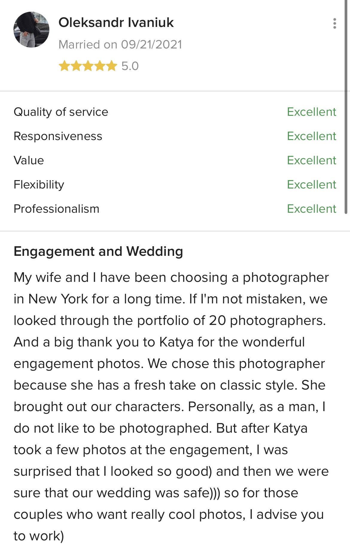 Feedback. Luxury Wedding Photography and Cinematography