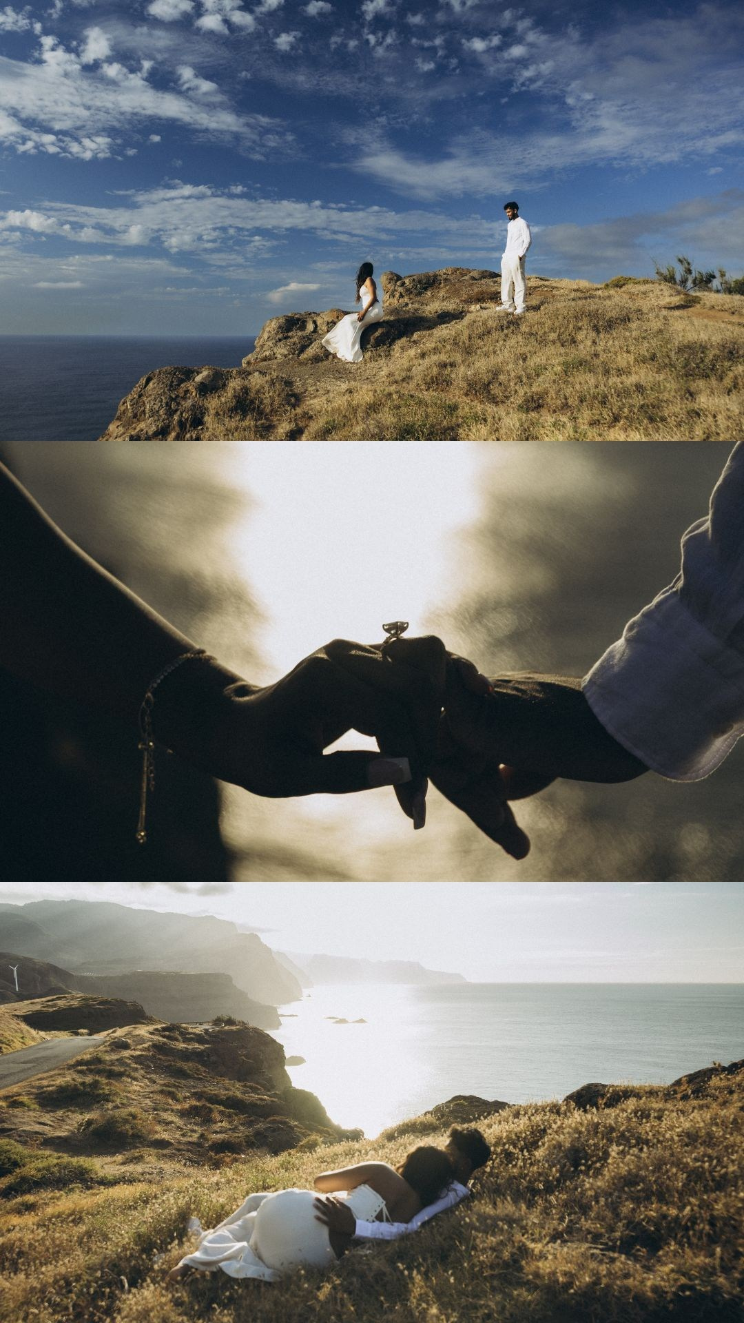 Cinematic proposal photography collage at Ponta do Rosto, Madeira.