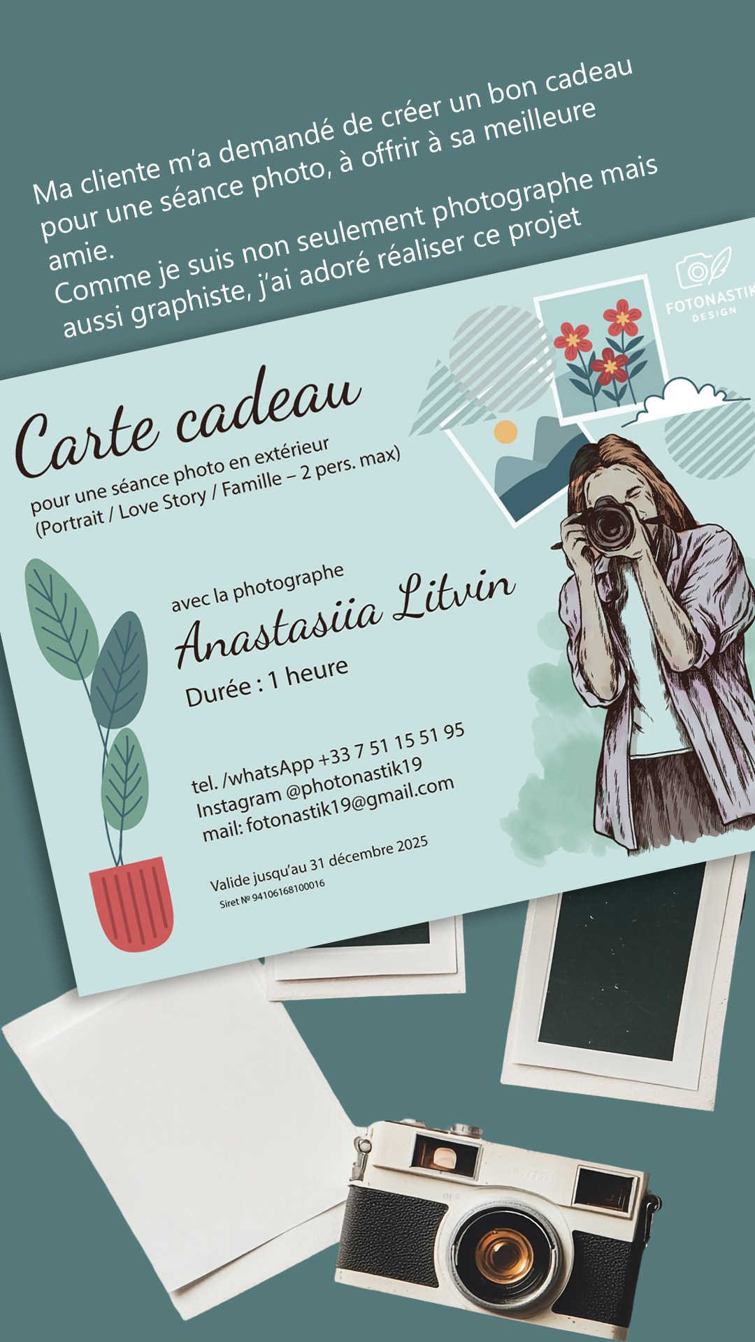 Design graphique. Photographe et graphiste Anastasiia LITVIN - Besançon, France