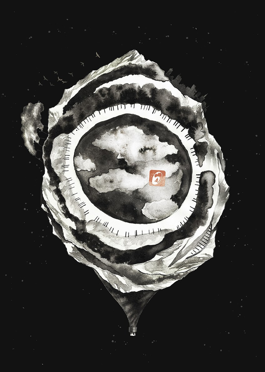 Iliustration for book by Wawrzyniec Jan Dąbrowski “Alchemia Czarnych Lodowców”. Artist, photographer, graphic designer, dreamer