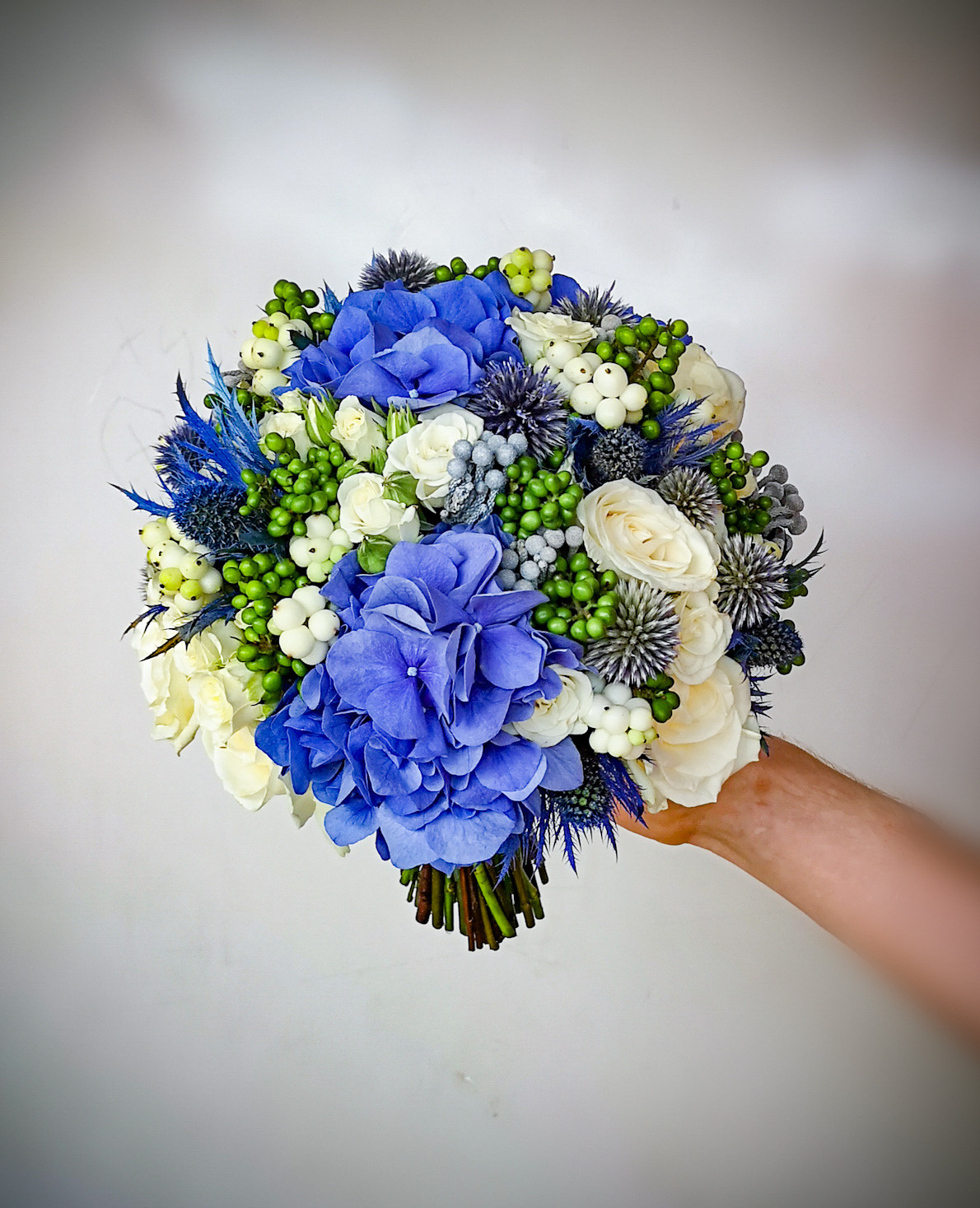 Līgavas pušķi zilos toņos. Event design, decoration, floristry, gift, Irina Novika, Riga, Latvia