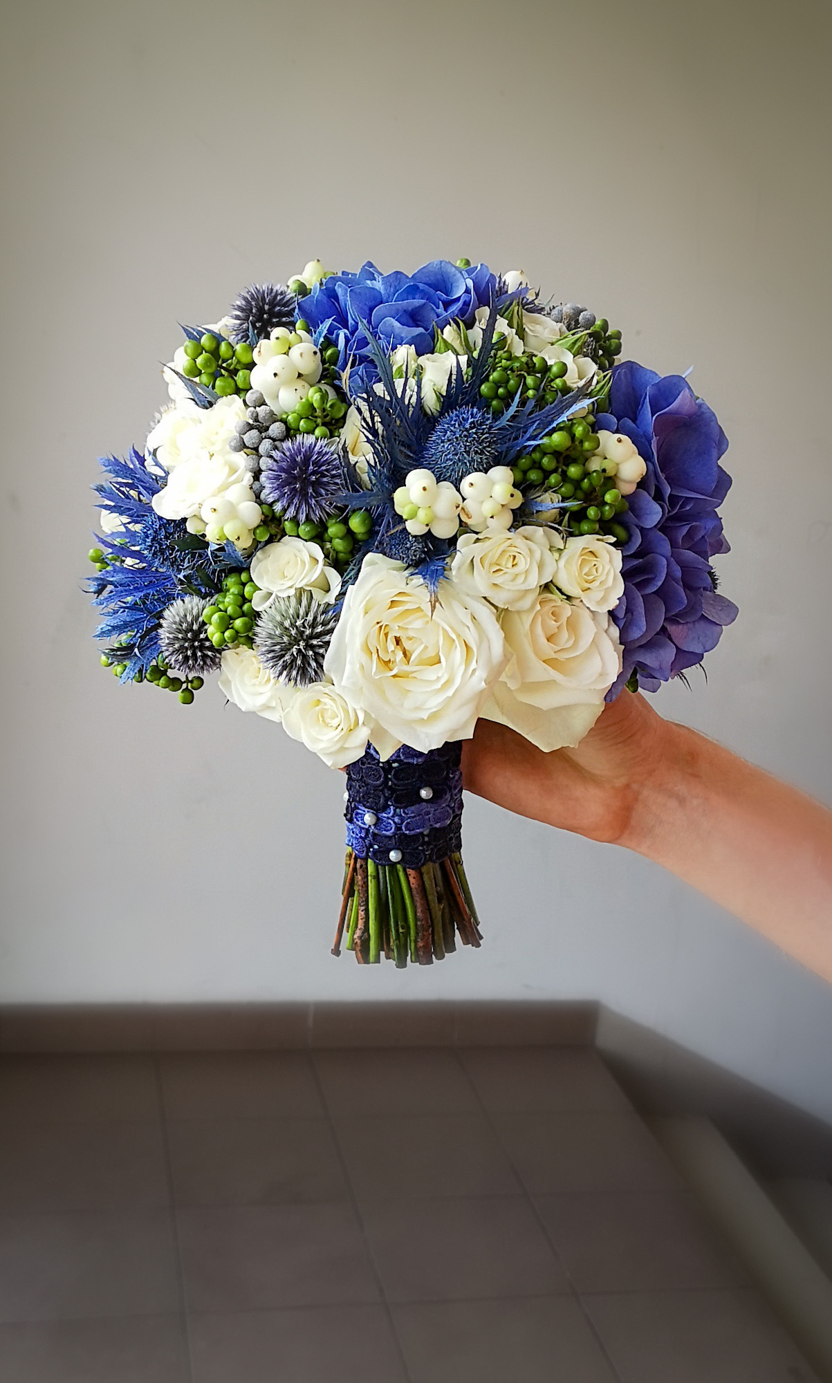 Līgavas pušķi zilos toņos. Event design, decoration, floristry, gift, Irina Novika, Riga, Latvia