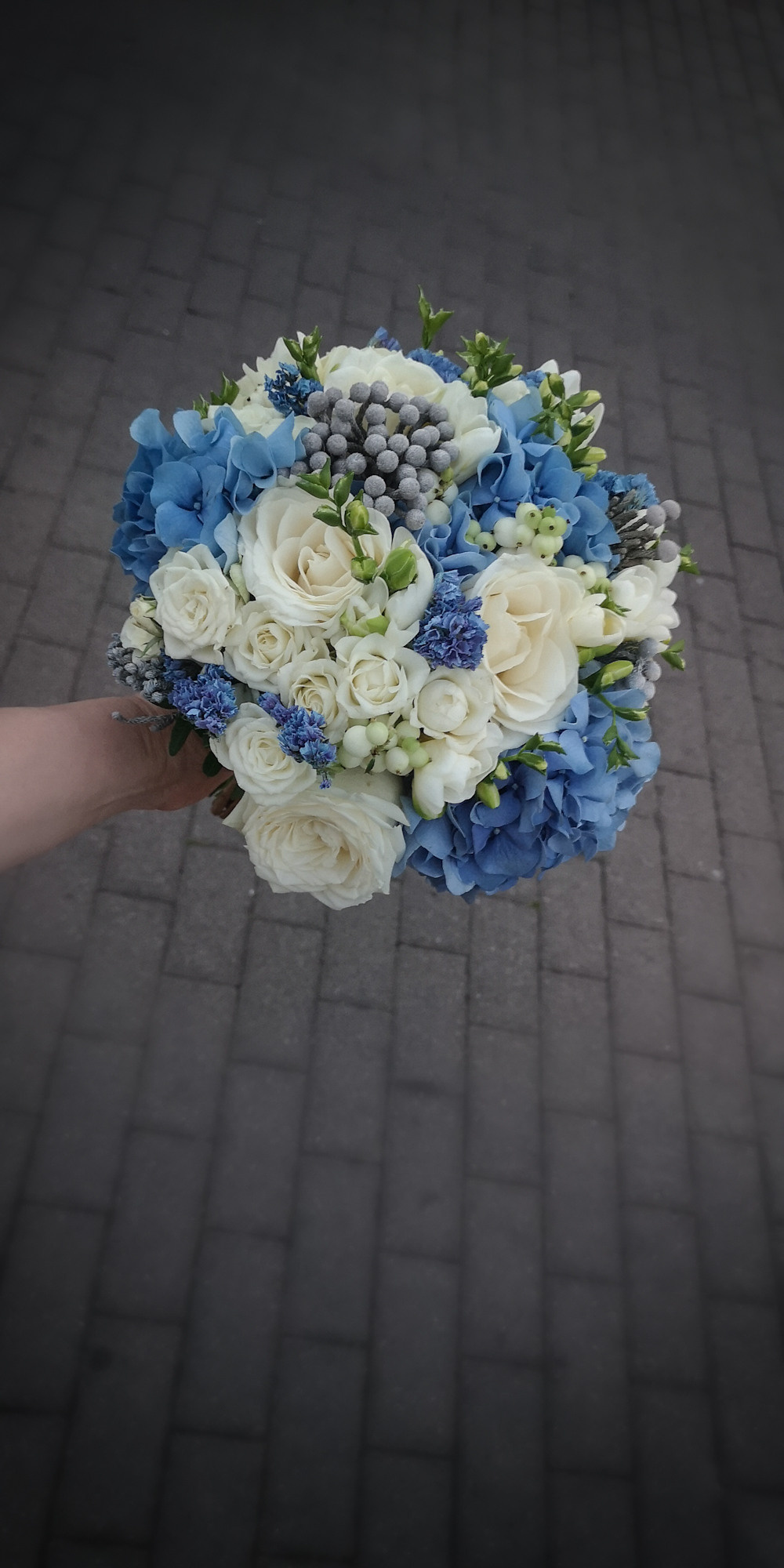 Līgavas pušķi zilos toņos. Event design, decoration, floristry, gift, Irina Novika, Riga, Latvia