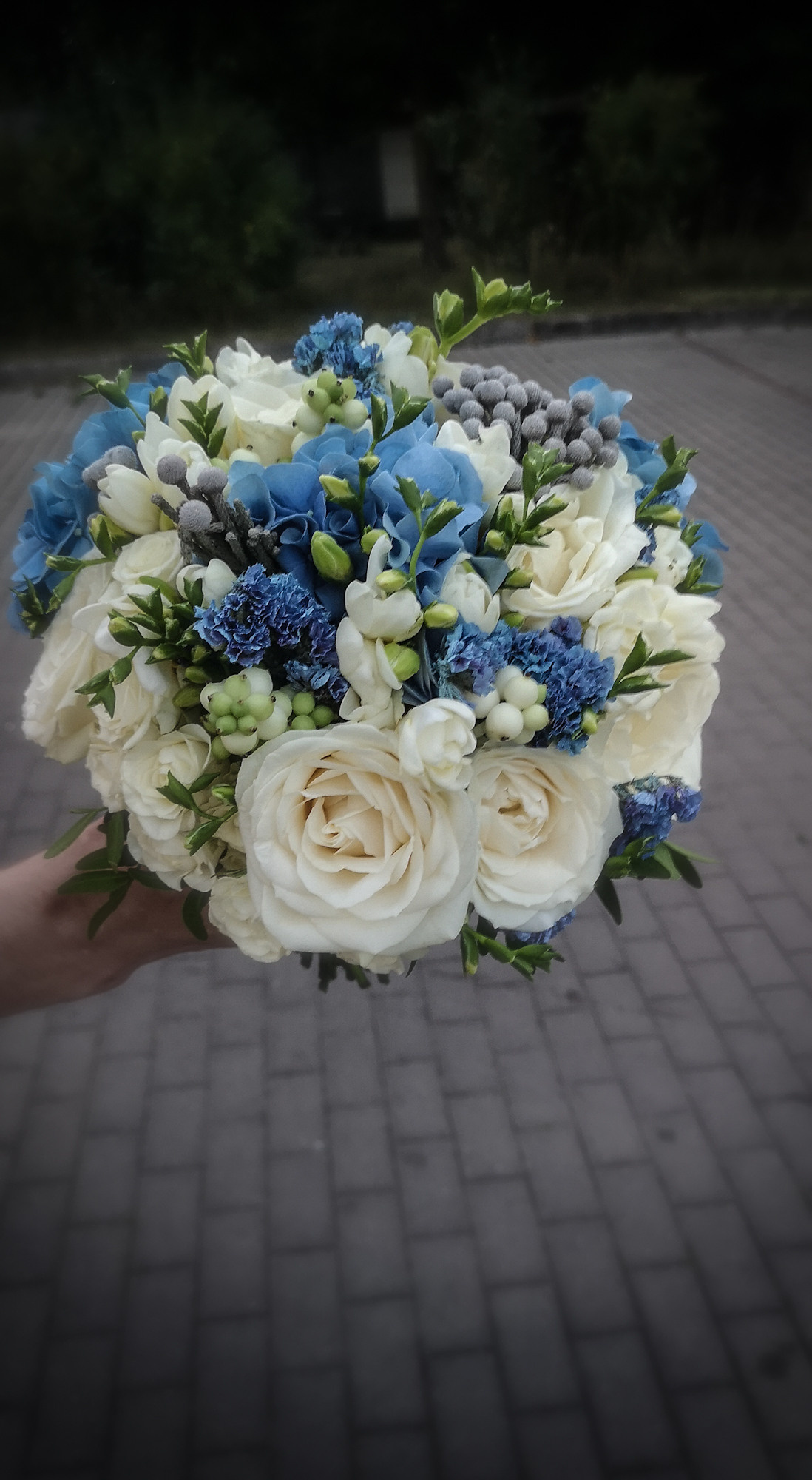 Līgavas pušķi zilos toņos. Event design, decoration, floristry, gift, Irina Novika, Riga, Latvia