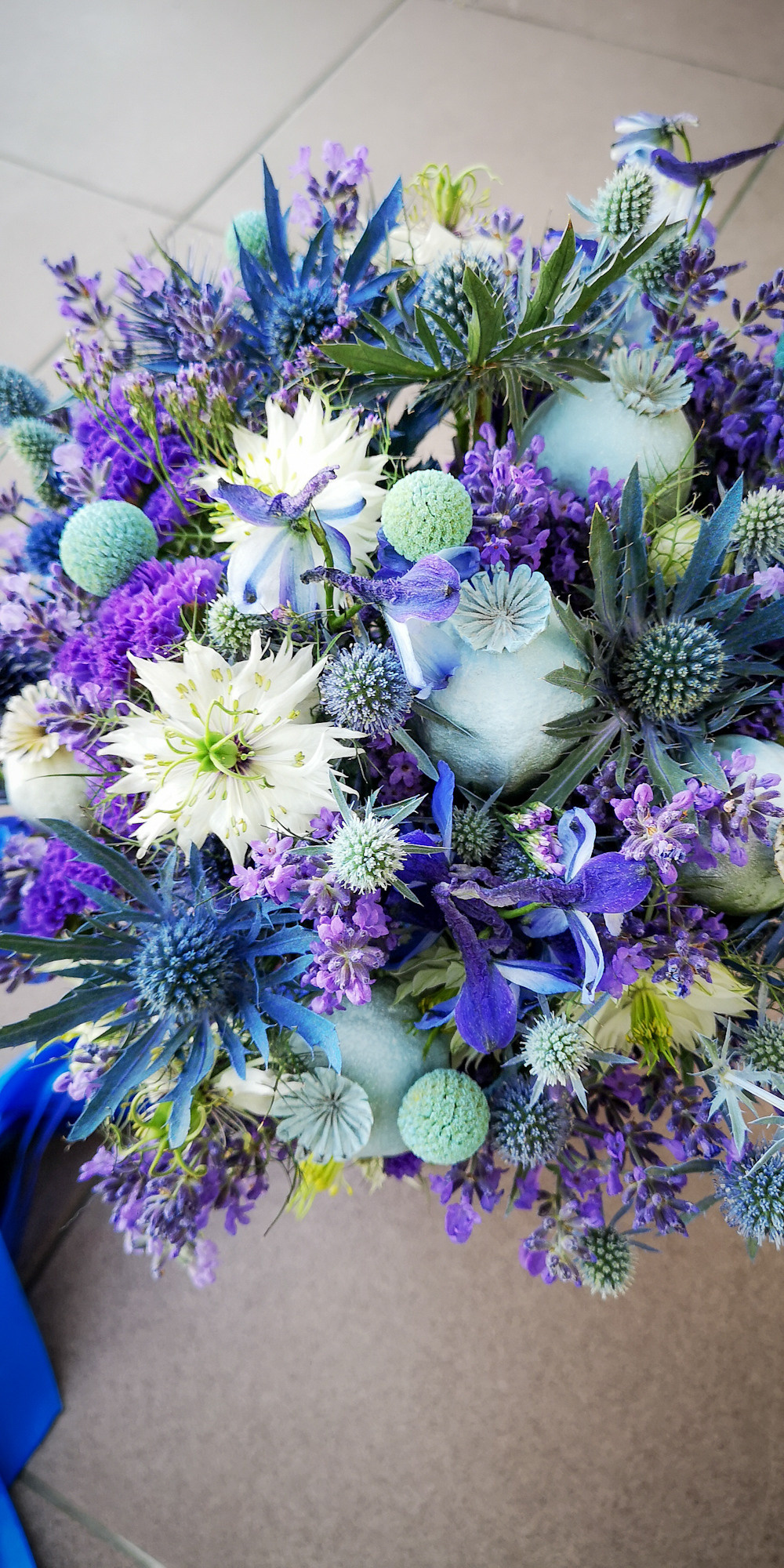 Līgavas pušķi zilos toņos. Event design, decoration, floristry, gift, Irina Novika, Riga, Latvia