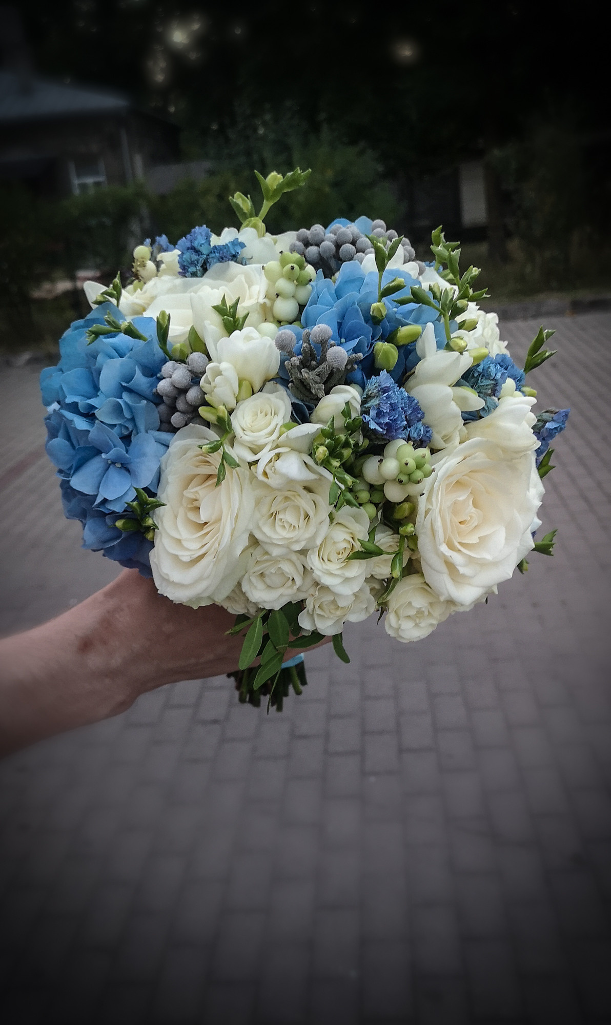 Līgavas pušķi zilos toņos. Event design, decoration, floristry, gift, Irina Novika, Riga, Latvia