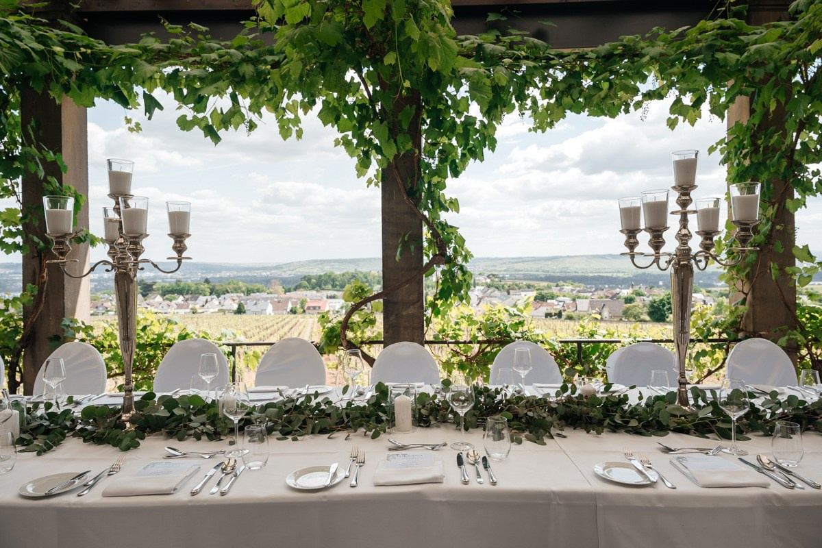 grapevines and restaurant in geisenheim