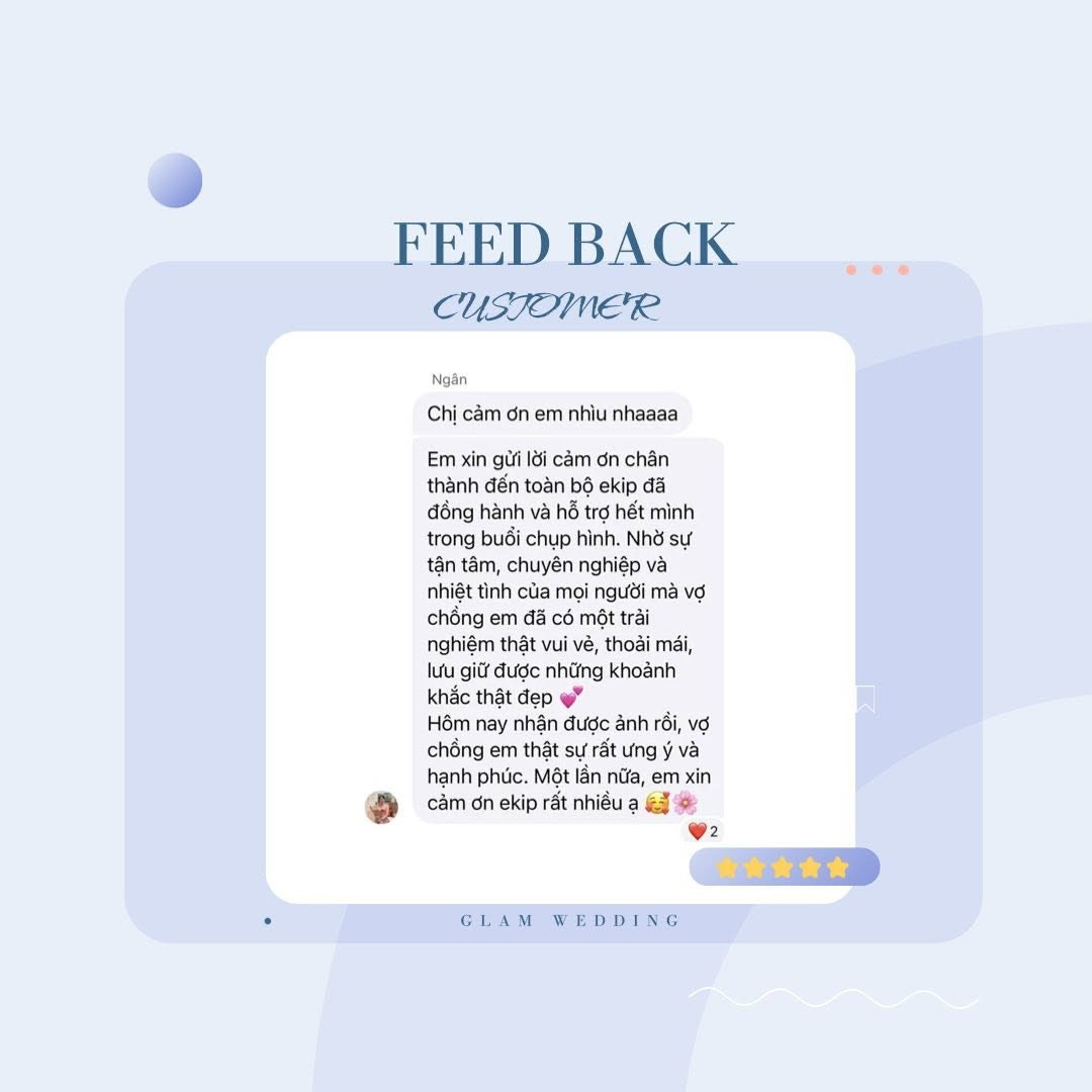 Feedback. Glam Wedding Studio