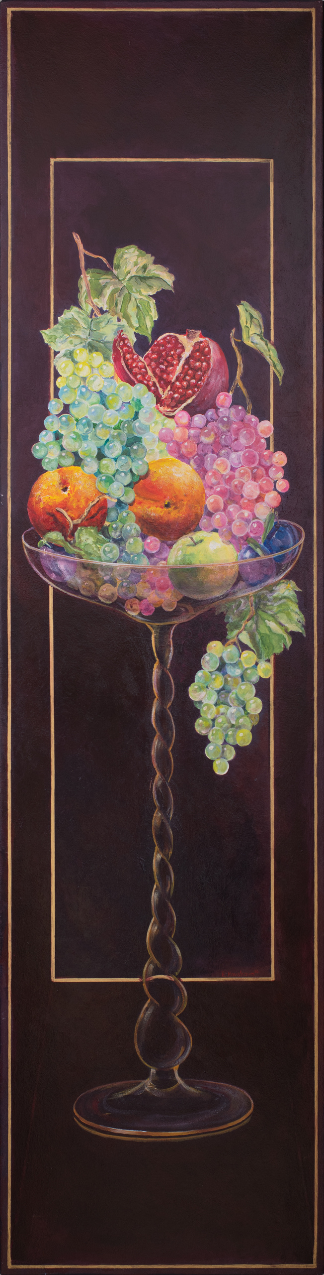 "Juicy fruit." 2016,  Dubai, UAE. Canvas, Acryl, 150-40 cm, 2200 USD plus shipping, free delivery for Dubai 