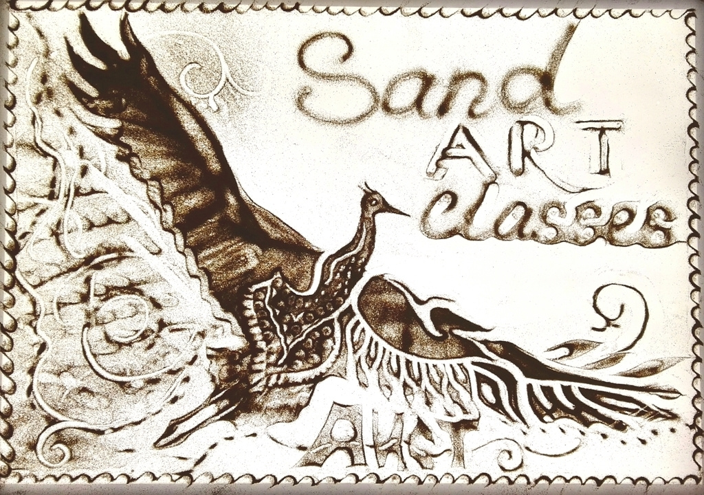 Kathrin Kovshova artbykovshova sand animation Dubai UAE artist