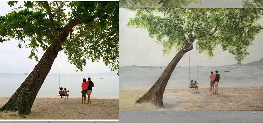 "The memory of the best journey" 2016 Acrylic Kathrin Kovshova artbykovshova