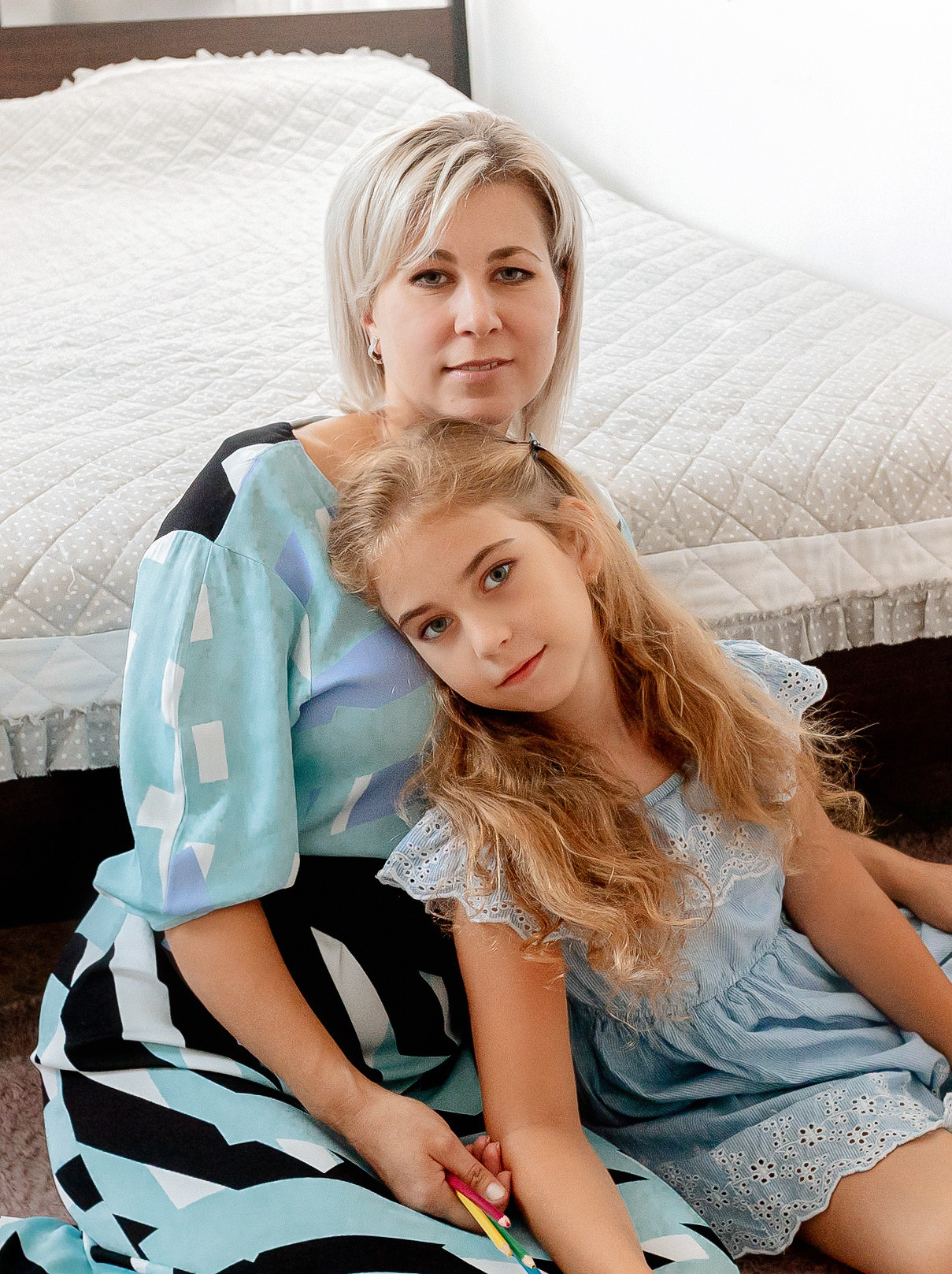 Family photo session at home. Home