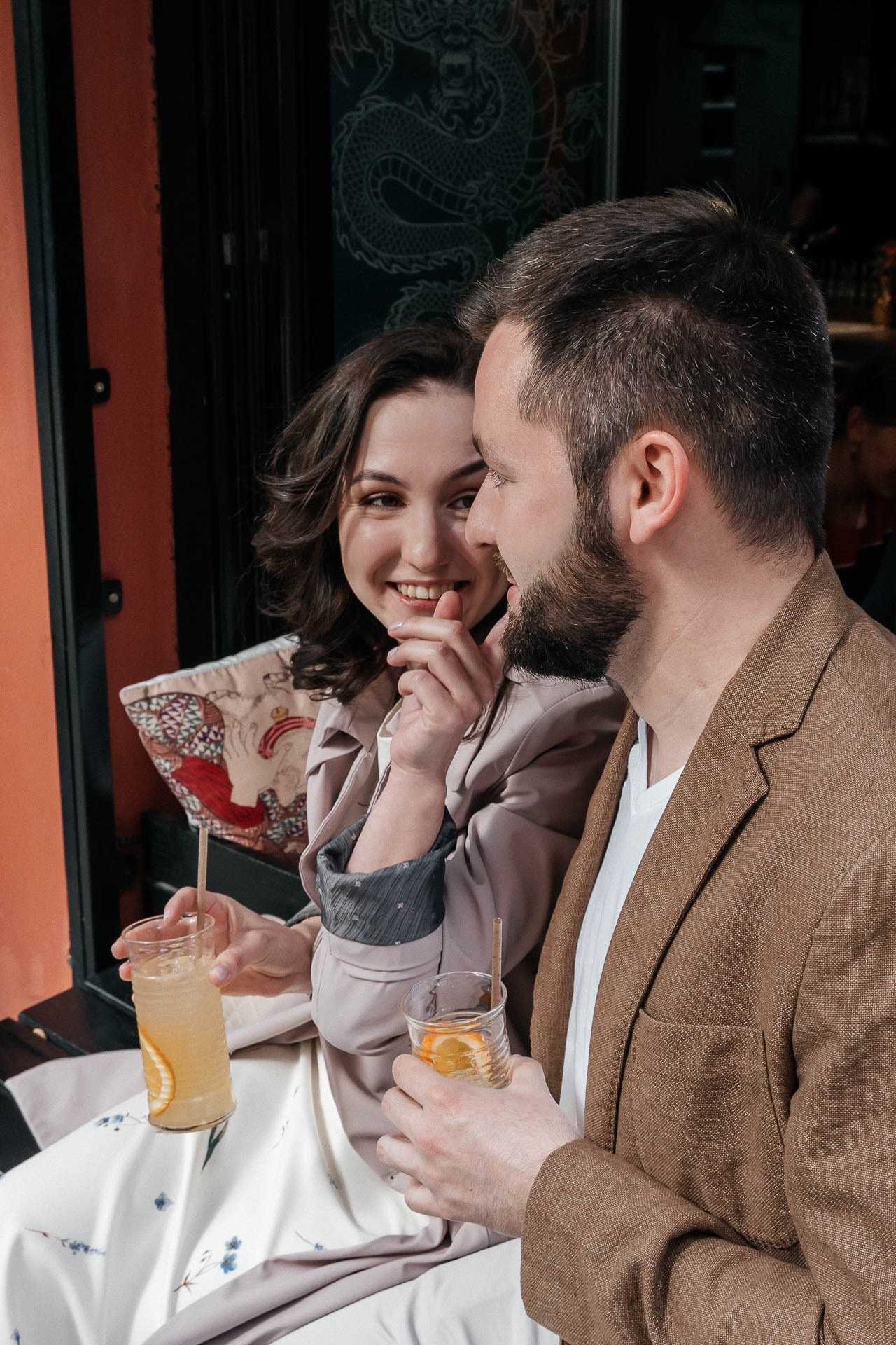 Candid Toronto engagement photography Ksenia and Artem at sunset.
