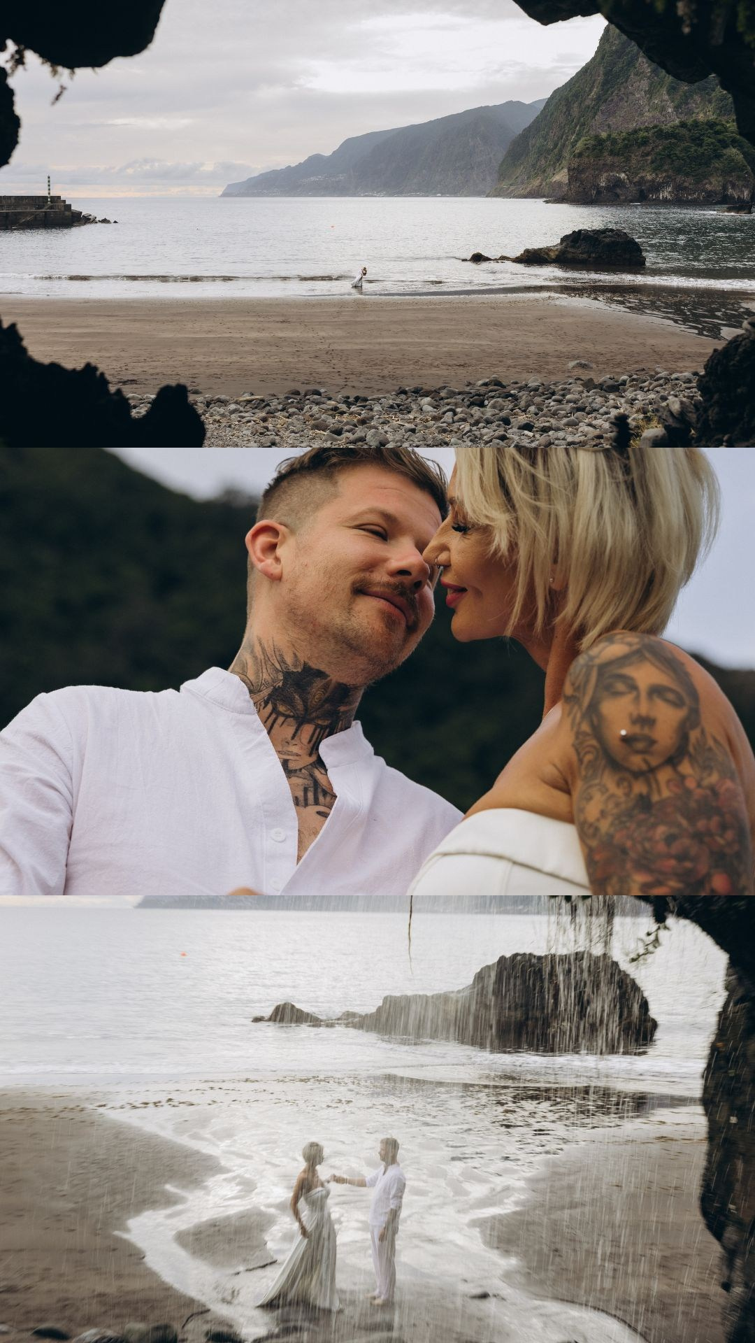 After Wedding Photoshoot at Seixal Beach, Madeira. Fotógrafa na Madeira para casais, pedidos de casamento, elopements e casamentos íntimos | Tatiana