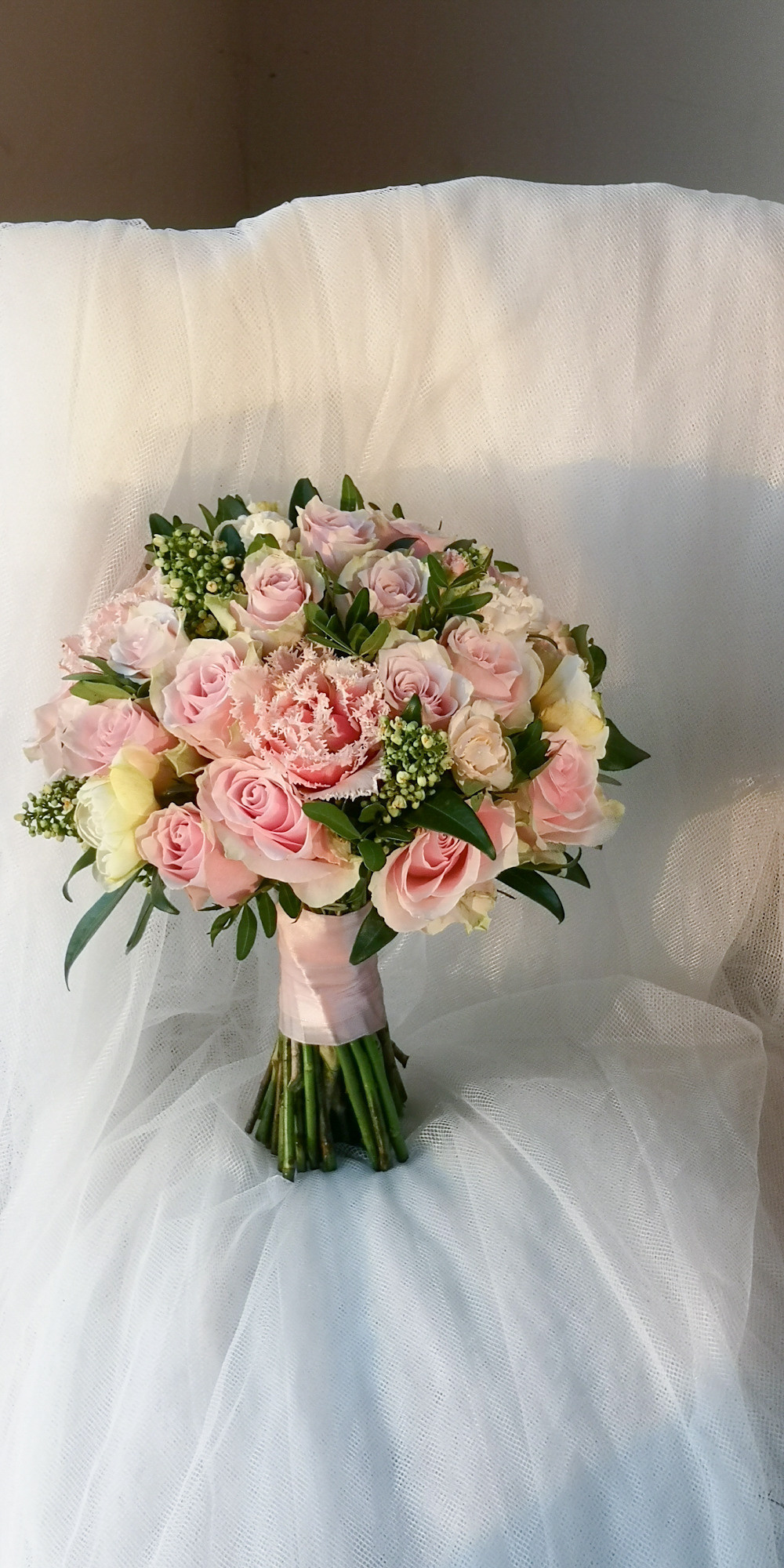 Līgavas pušķi rozā toņos. Event design, decoration, floristry, gift, Irina Novika, Riga, Latvia