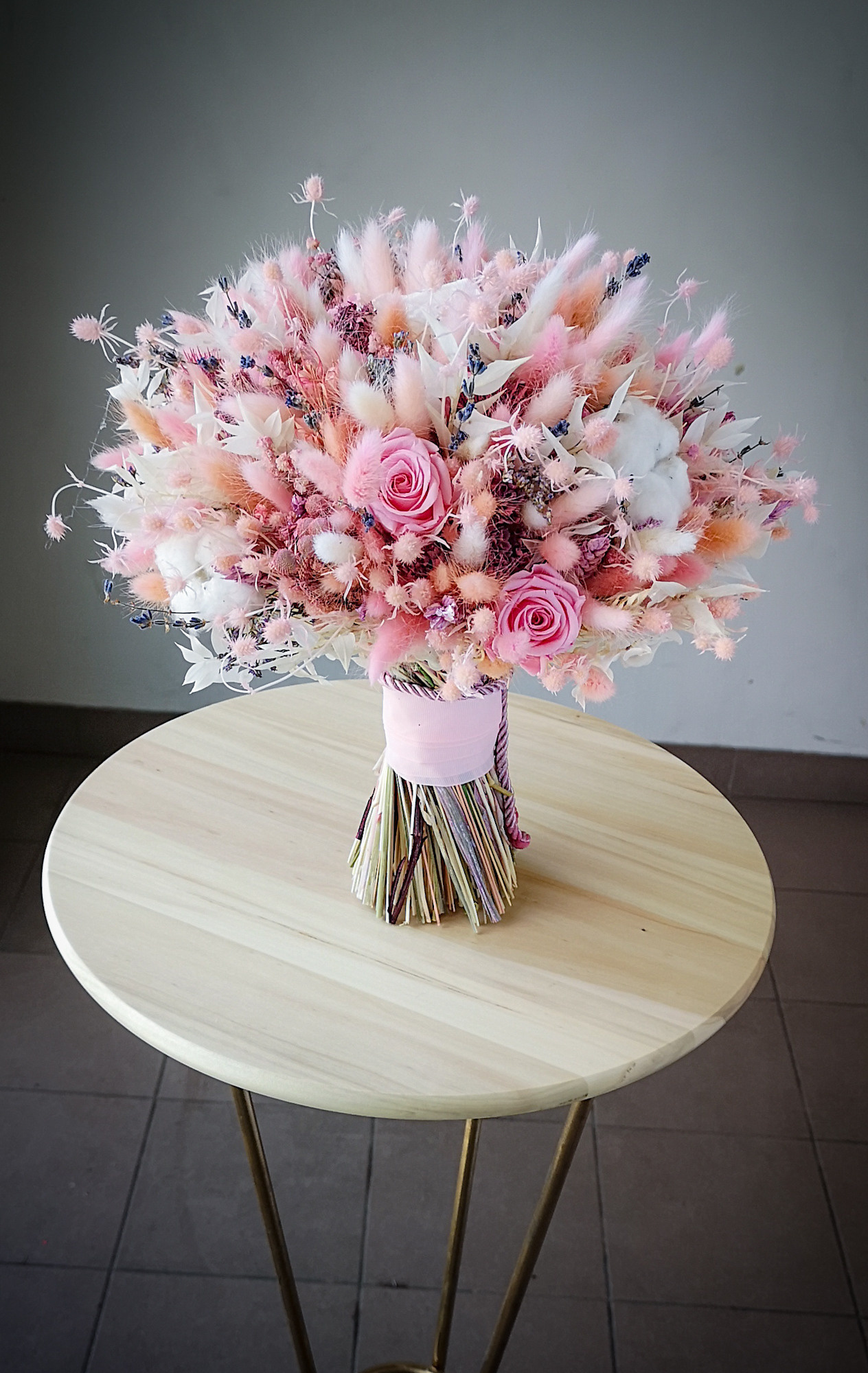 Pušķi no sausiem un stabilizētiem ziediem. Event design, decoration, floristry, gift, Irina Novika, Riga, Latvia