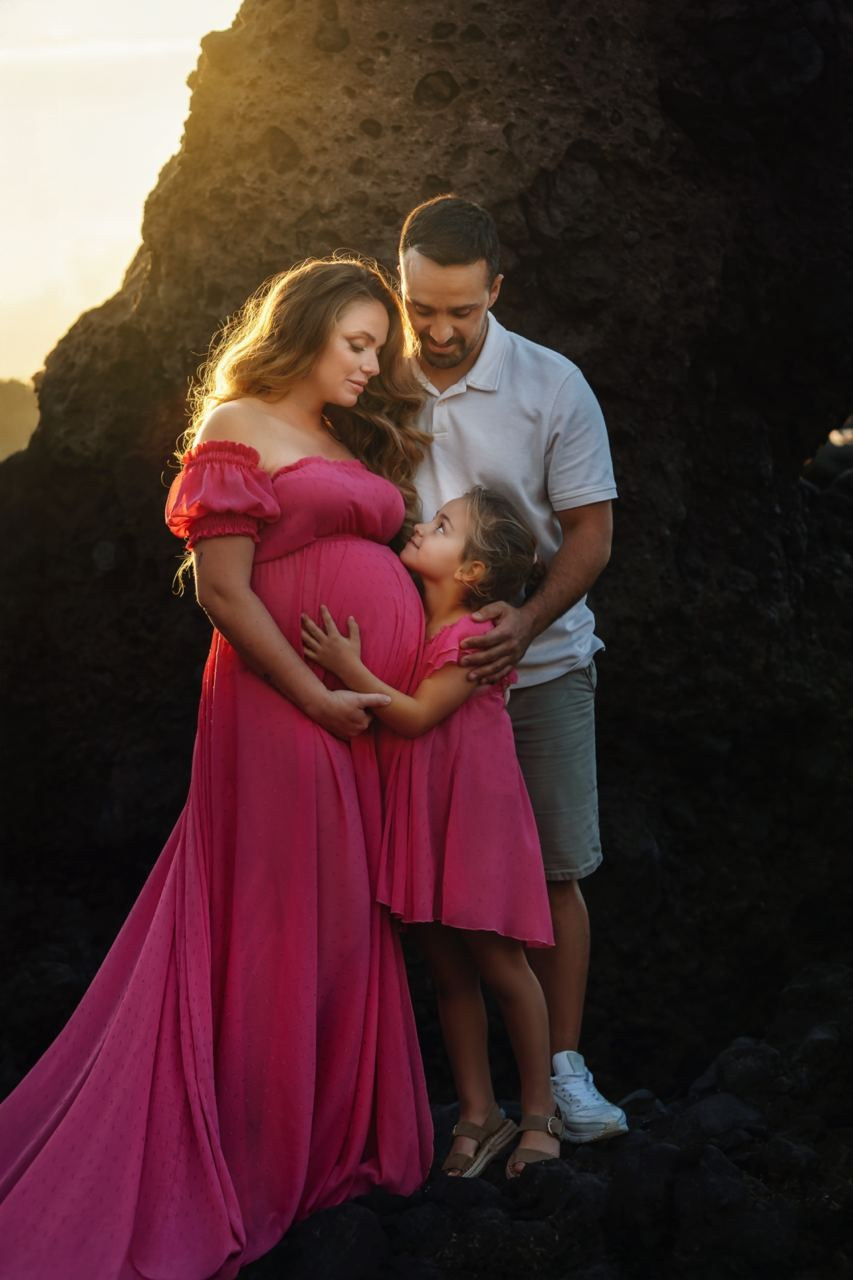 Фотосессия беременности на Тенерифе — съёмка для будущих мам. Таня Боннет | Профессиональный фотограф на Тенерифе — Летящие платья