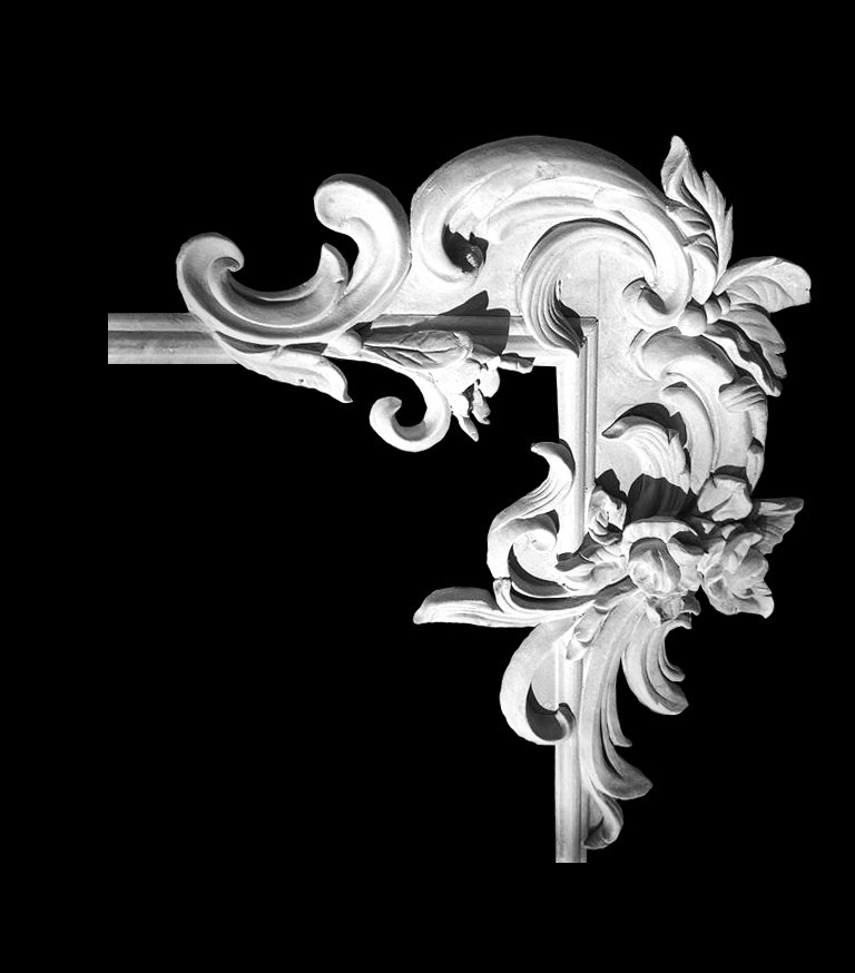 Corners. Plaster molding