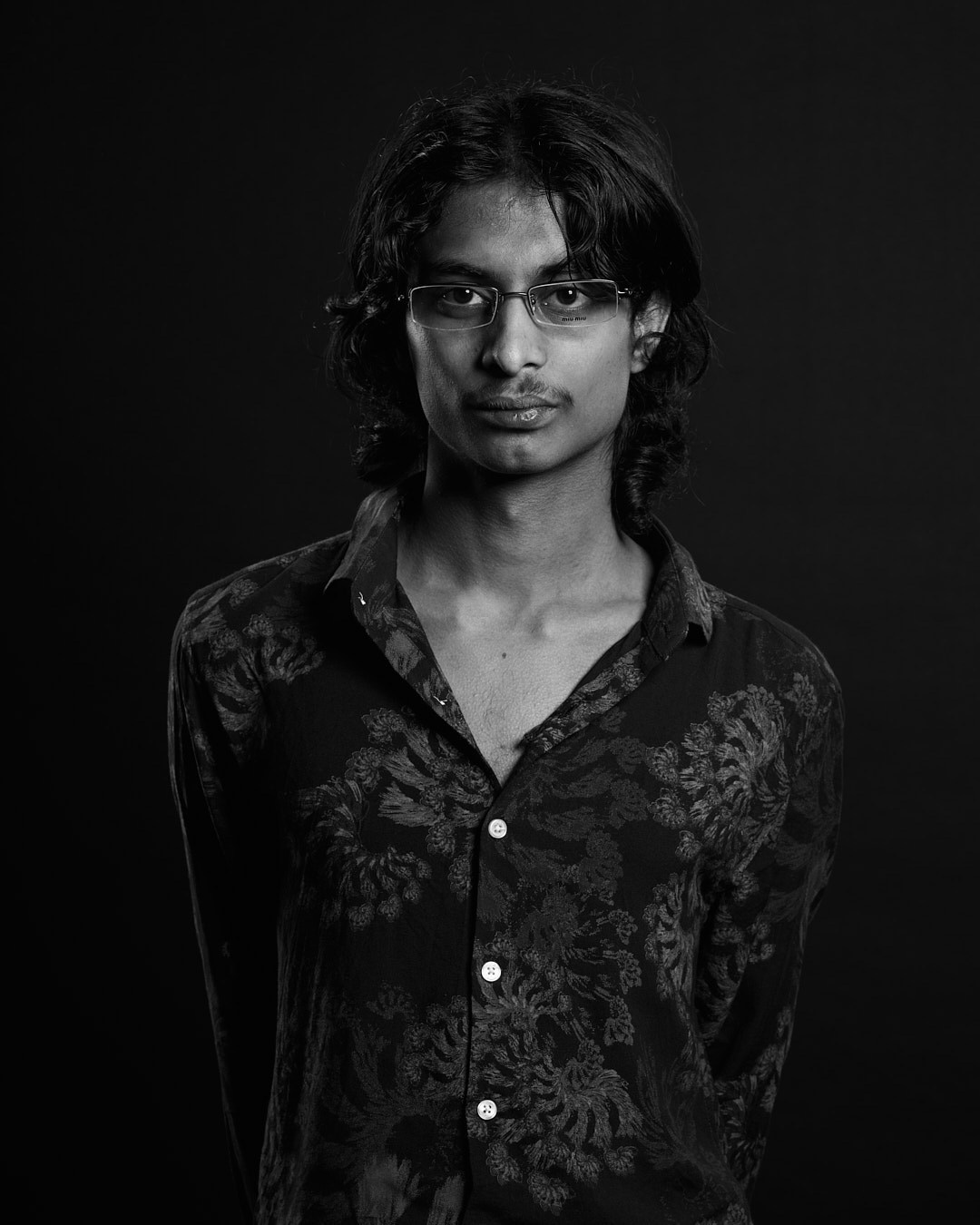 Black and White male Portrait in Chennai