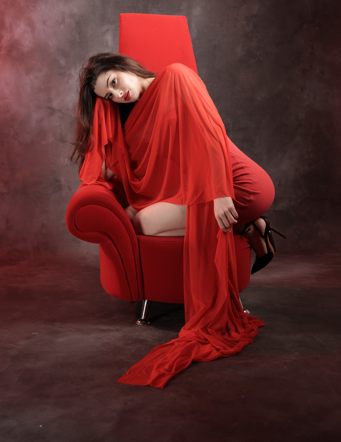 Model, elegant, outstanding beauty, Spain, Madrid. 