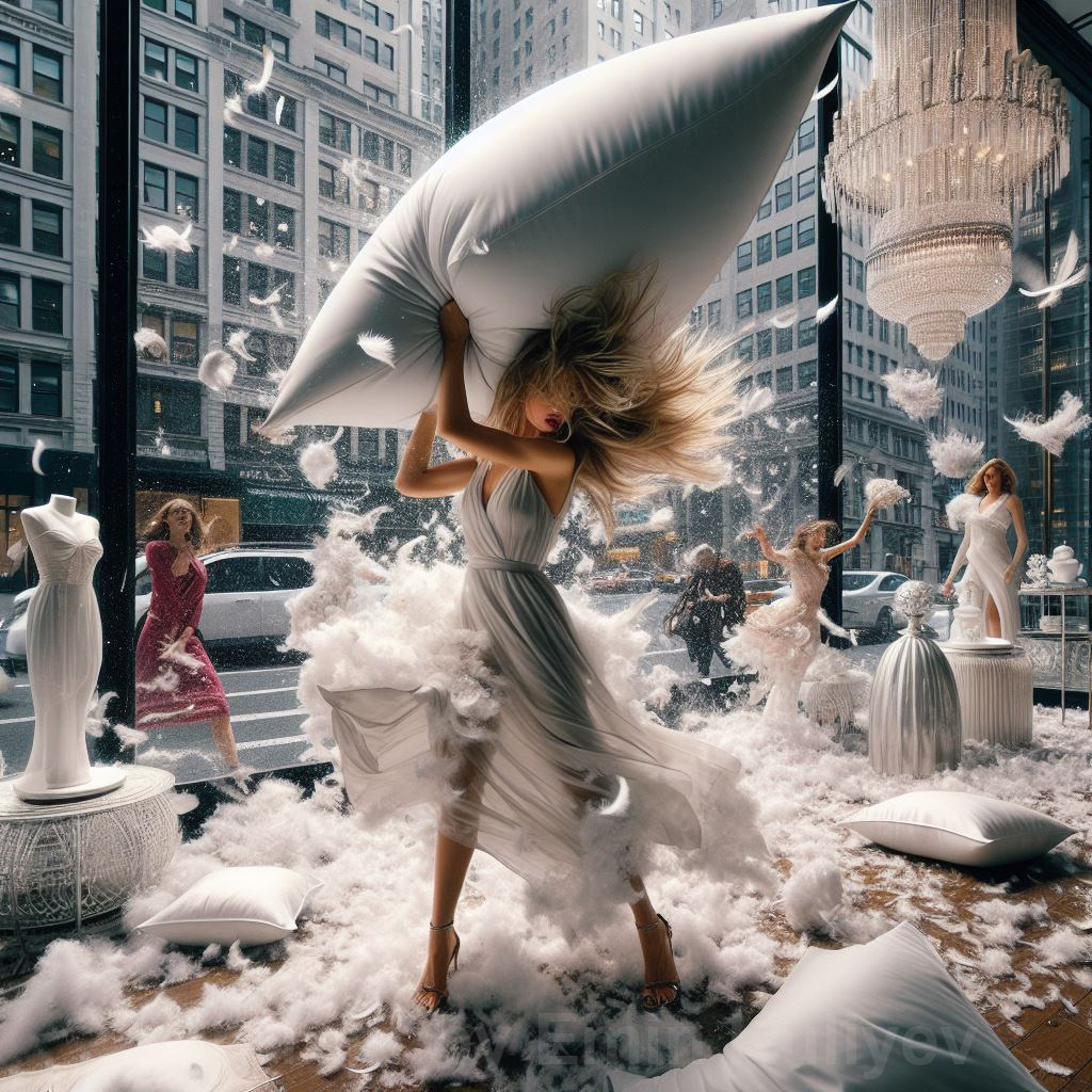 Virtual Pillow Fight Day was created with AI. Emin Kuliyev — Award-Winning Wedding Photojournalist NYC & USA | Best Wedding Photographer Known for Candid, Timeless Moments