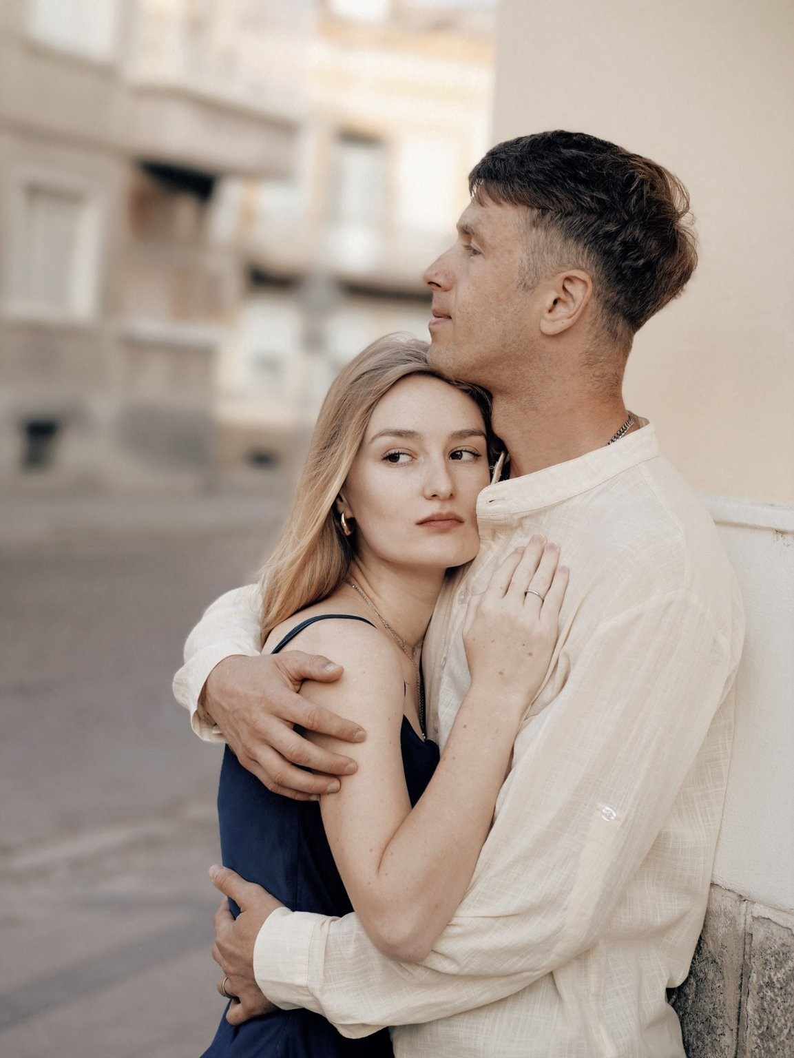 Couple photoshoot in Plovdiv – romantic portrait of a couple in the city