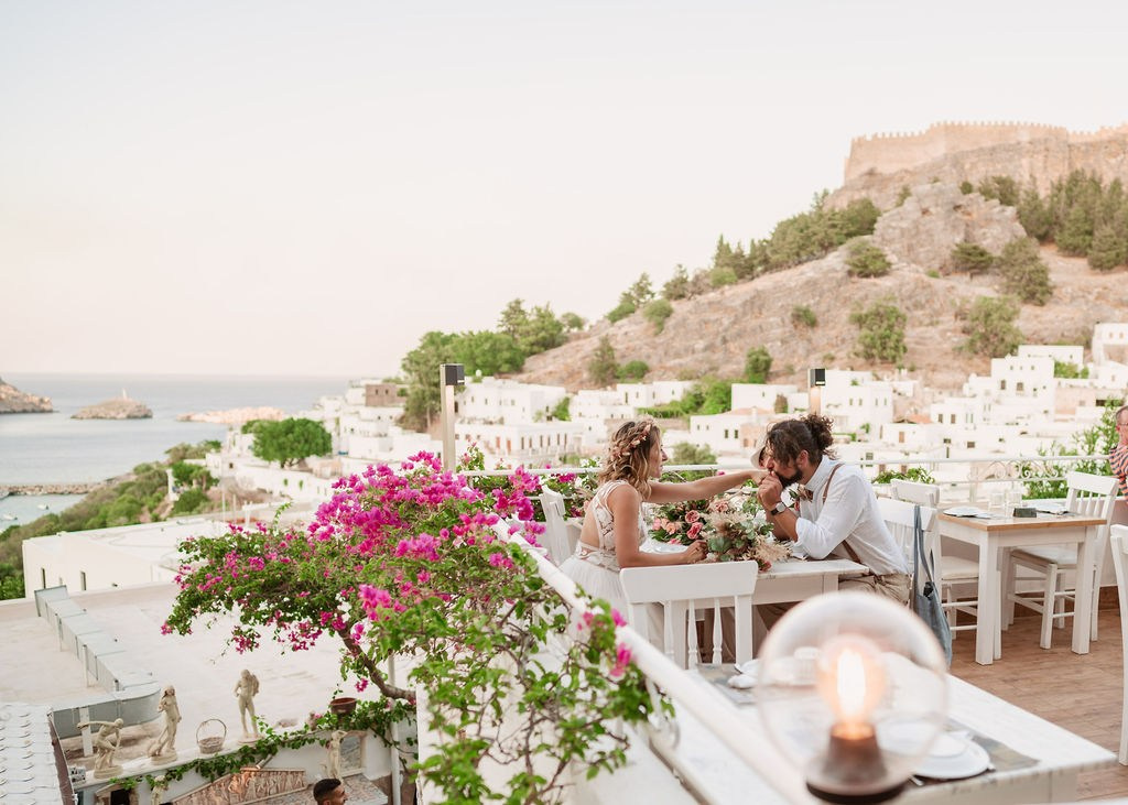 Tom and Denise. Renate Woeste | Wedding planner in Rhodes. Creating dream weddings by the sea. Let’s make your special day unforgettable