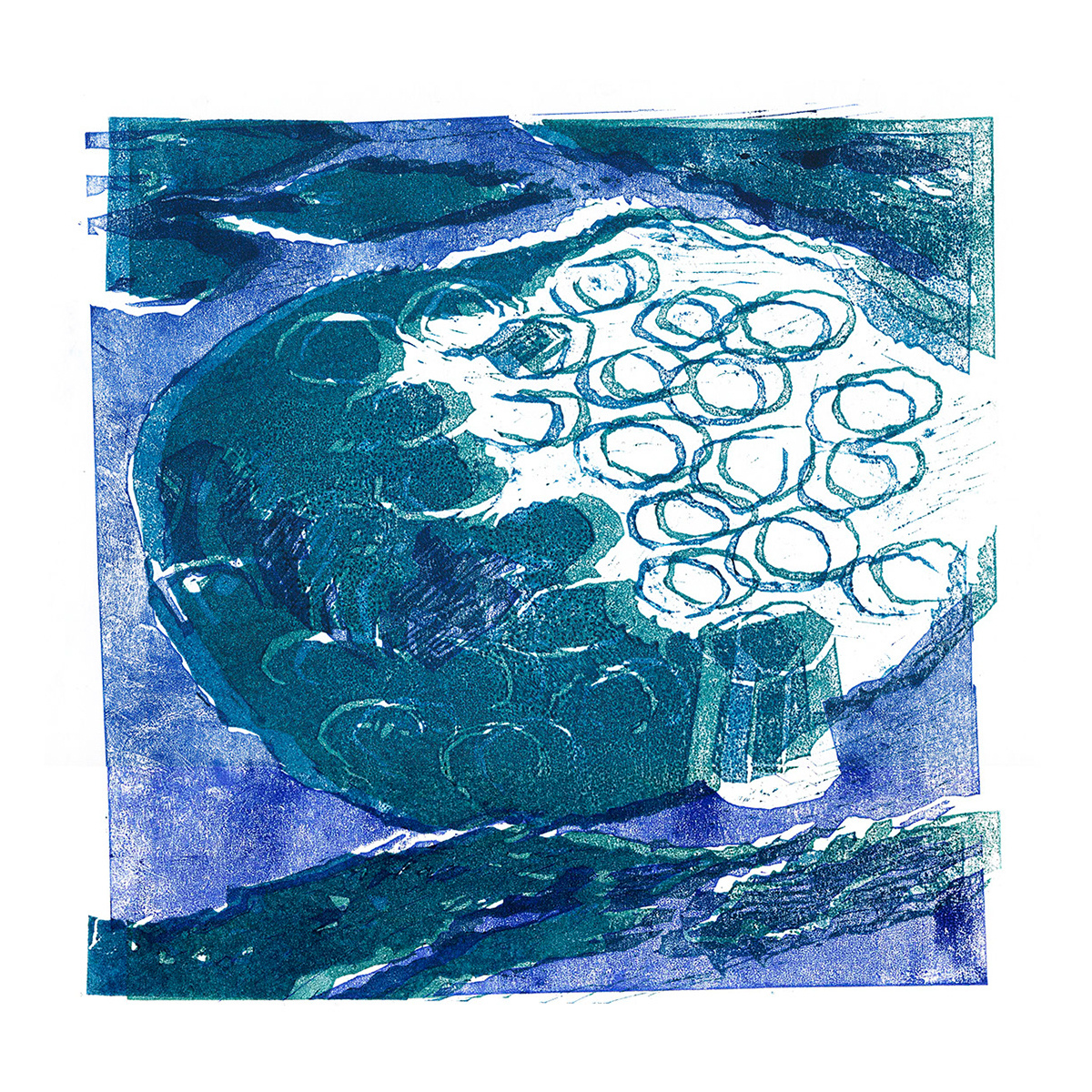 Linocut, 25 х 25 см, 1/10, 2018