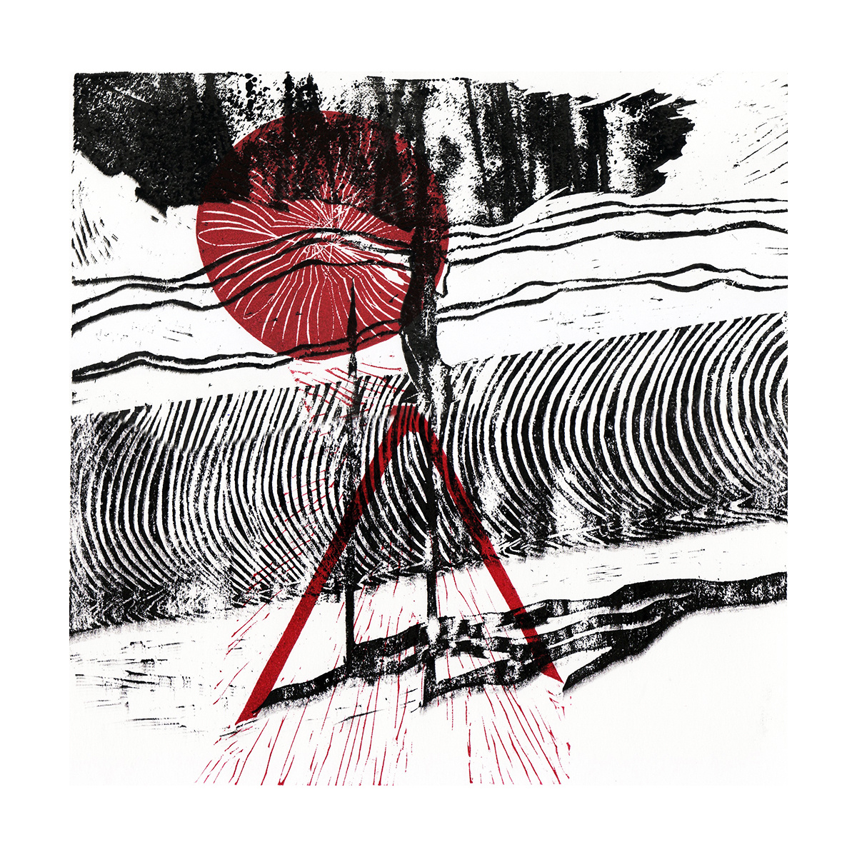 Linocut, 25 х 25 см, 1/10, 2016