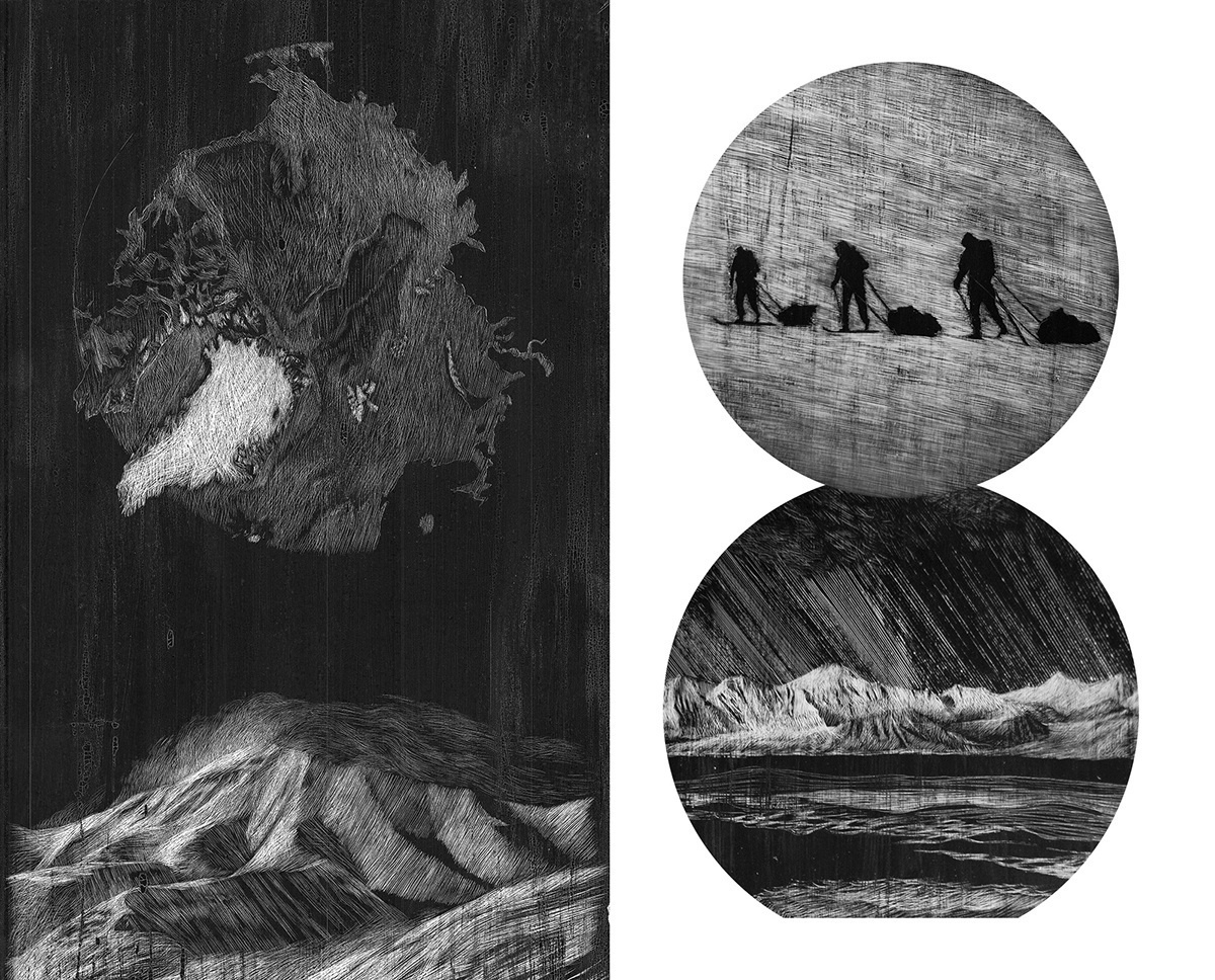 Primer, chinese ink. Scratching. 35 х 29. 1/1. 2016