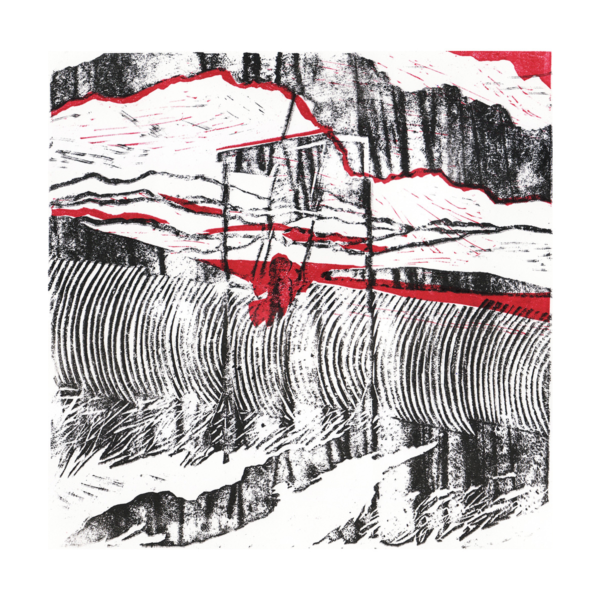 Linocut, 25 х 25 см, 1/10, 2016