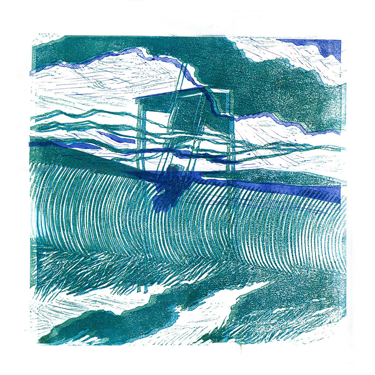 Linocut, 25 х 25 см, 1/10, 2018