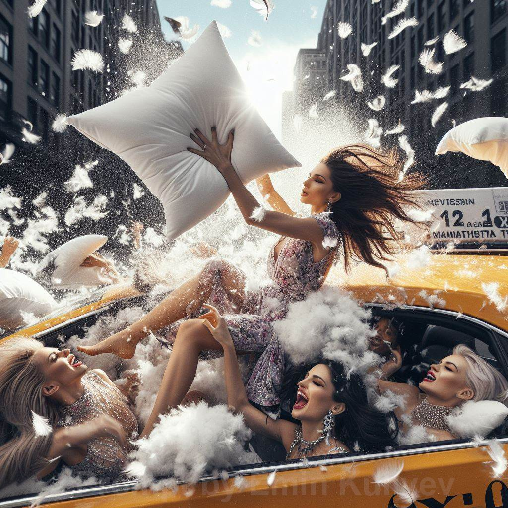 Virtual Pillow Fight Day was created with AI. Emin Kuliyev — Award-Winning Wedding Photojournalist NYC & USA | Best Wedding Photographer Known for Candid, Timeless Moments