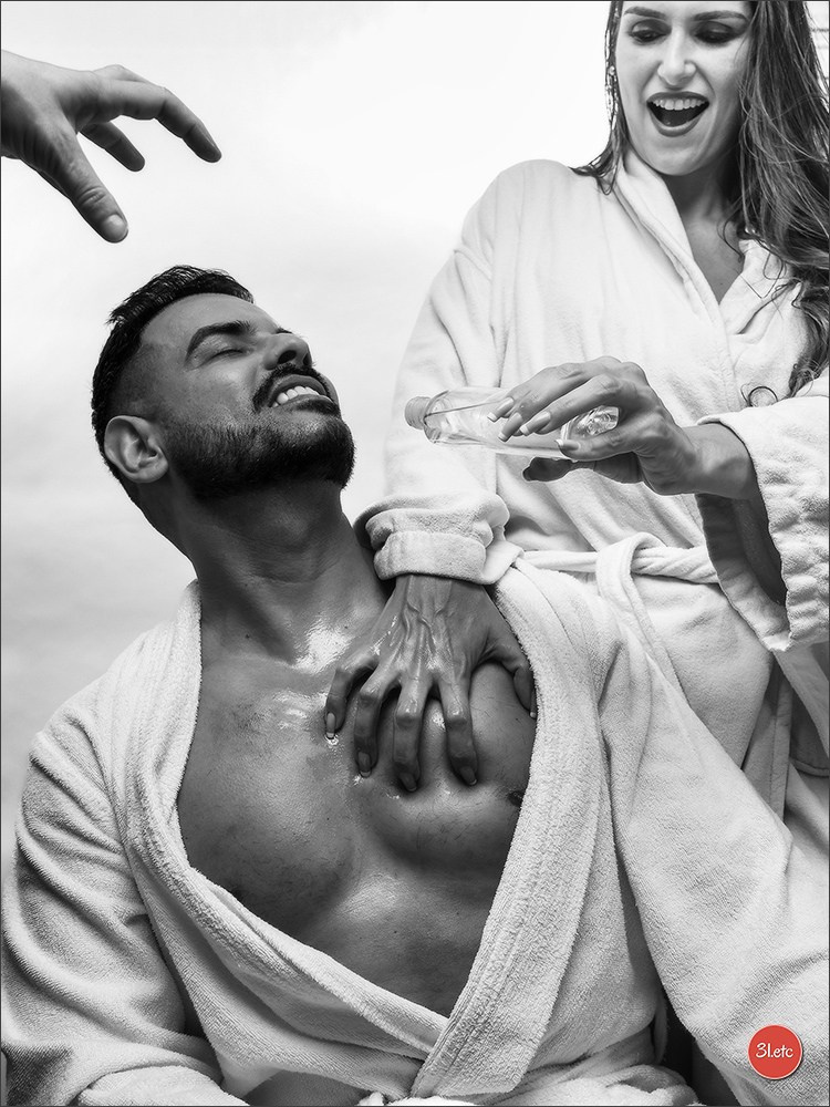 Backstage from skin care product shoots