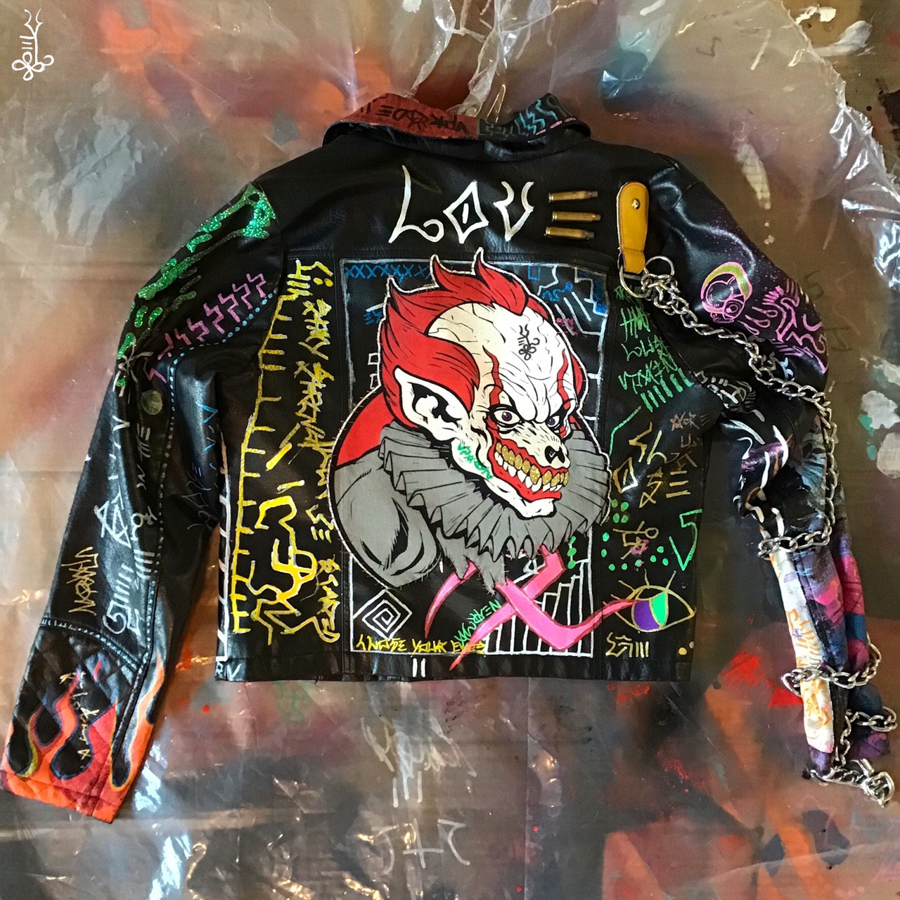 Leather “Clown” Jacket. BACK