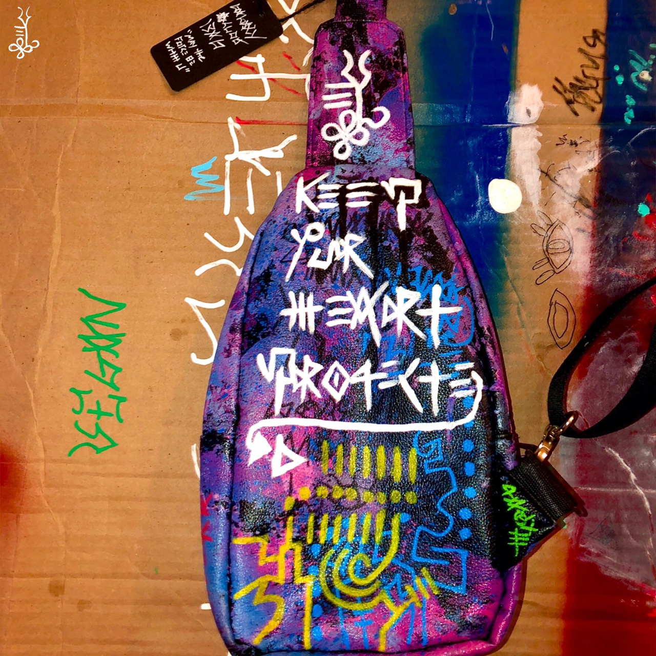 Custom Galaxy Clout bag. BACK