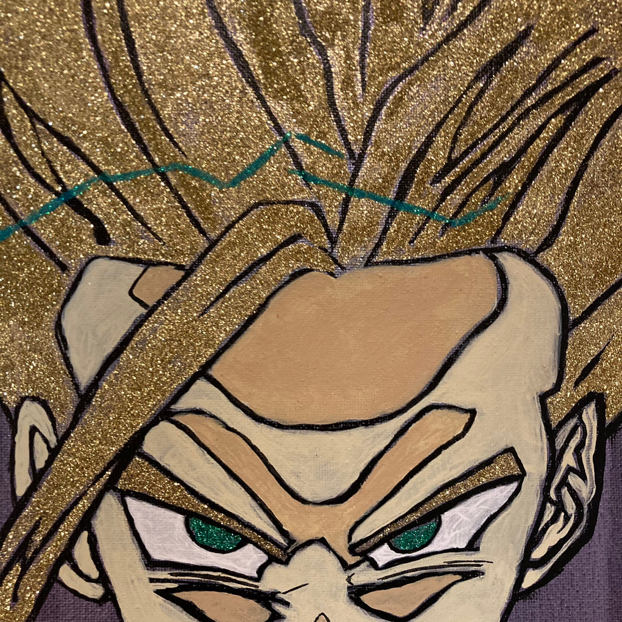 16X20 Super Sayian 2 Gohan Painting $150 USD