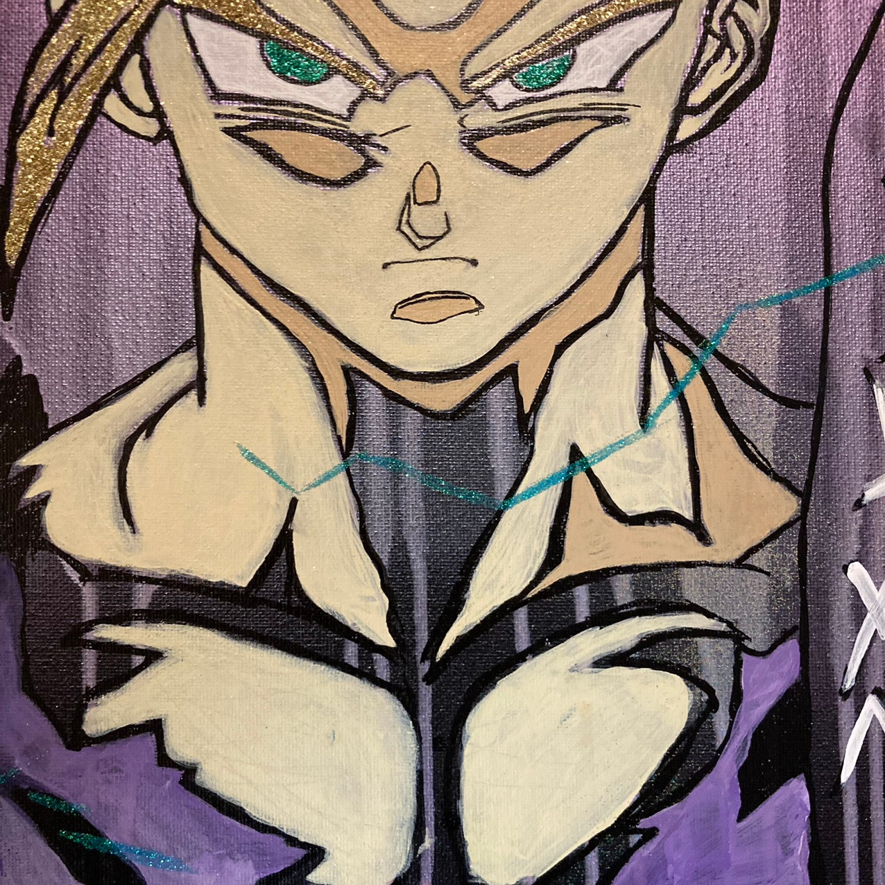 16X20 Super Sayian 2 Gohan Painting $150 USD