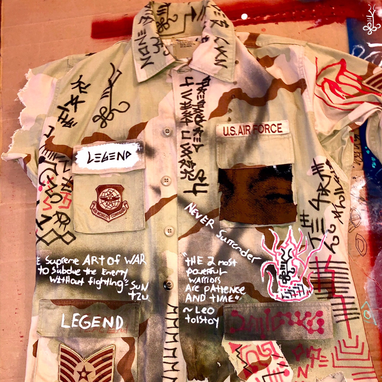 Bob Marley Battle Damage jacket. FRONT