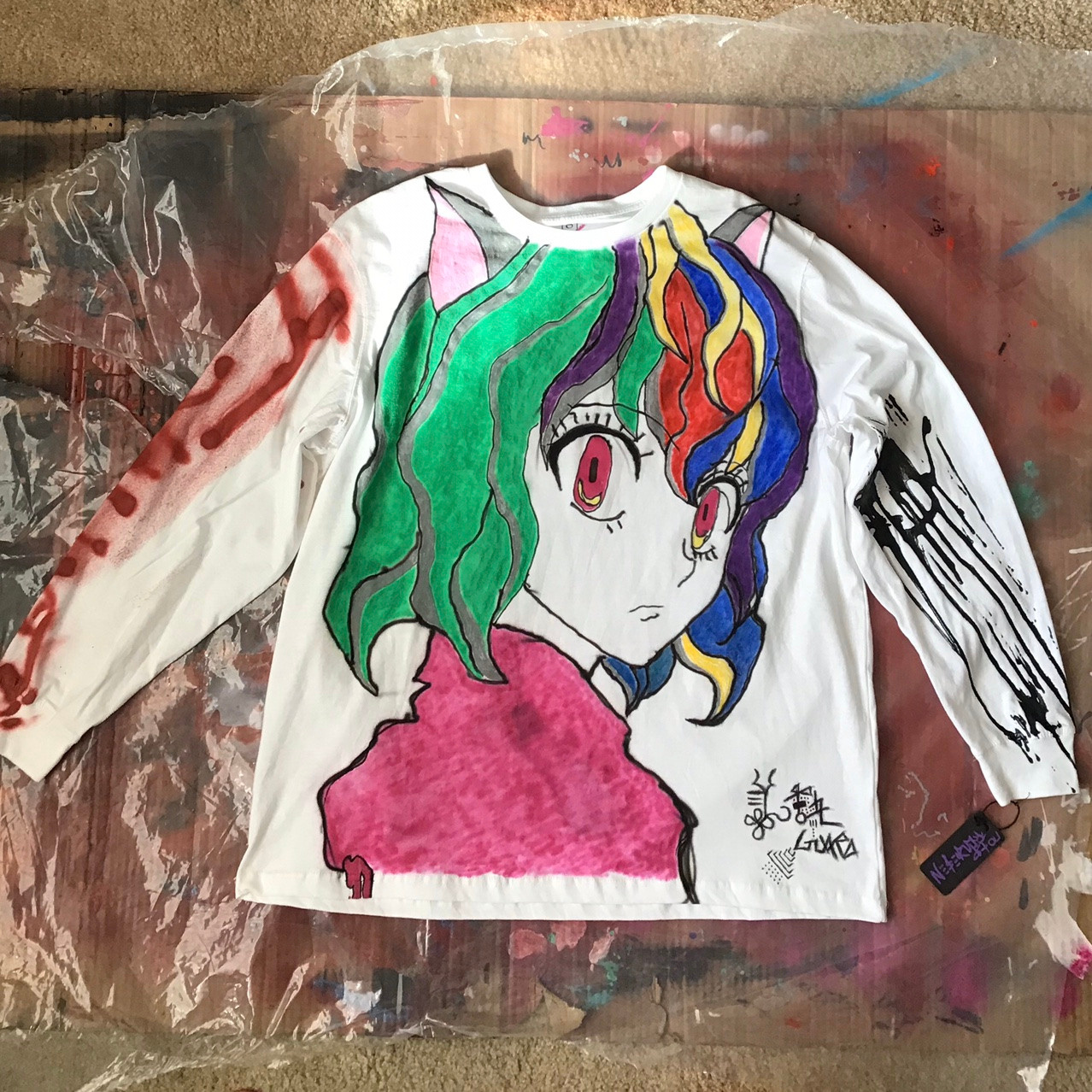Airbrushed Neferpitou “All Life Has Meaning.” FRONT