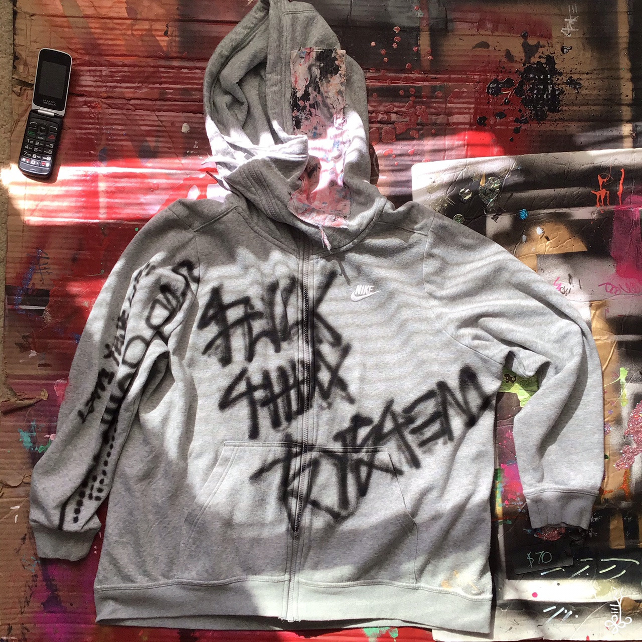 Hunter X Hunter Neferpitou “Fvck Tha System” XL Nike Hoodie. FRONT