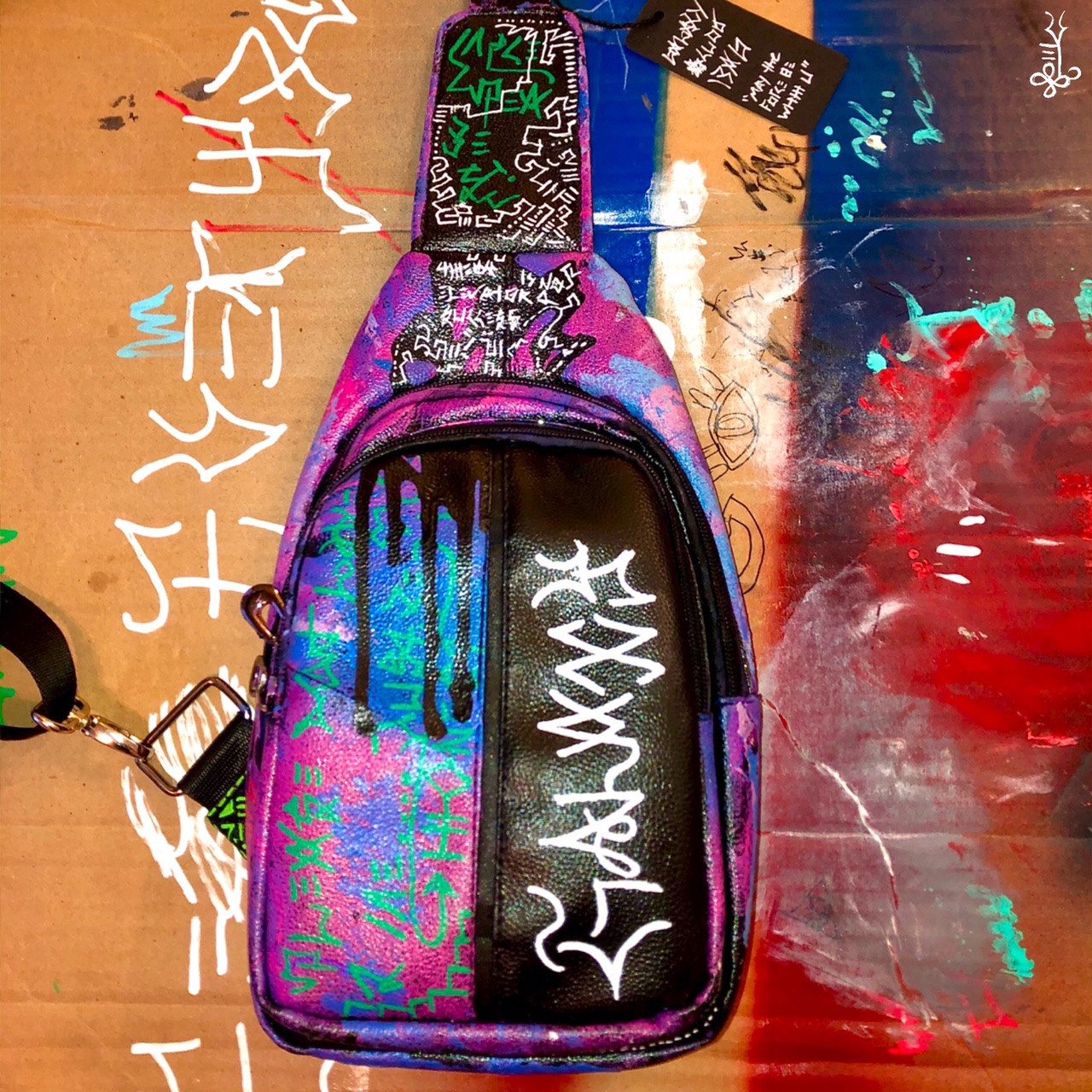 Custom Galaxy Clout bag. FRONT